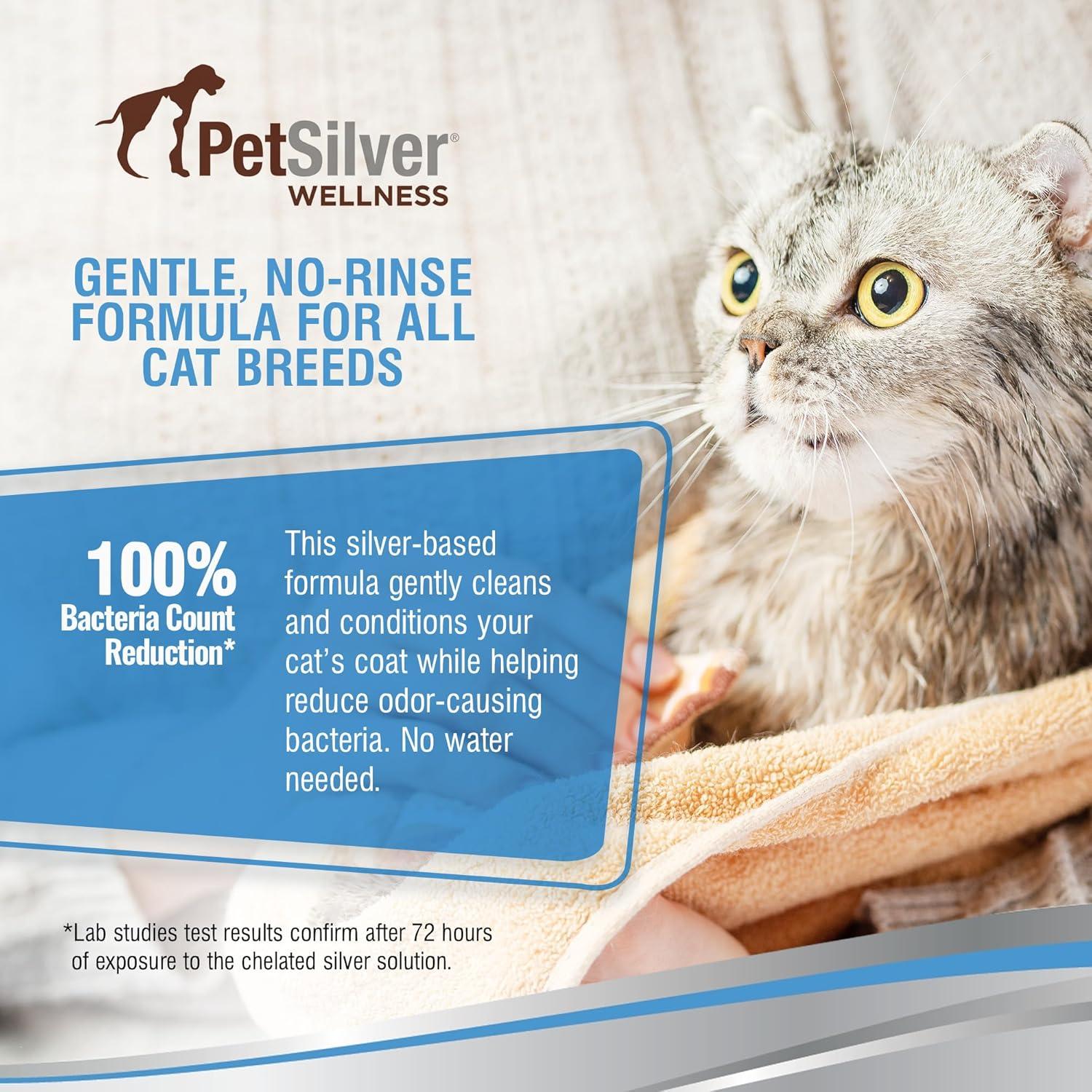 Champú Seco para Gatos PetSilver - Sin Enjuague 148 ml