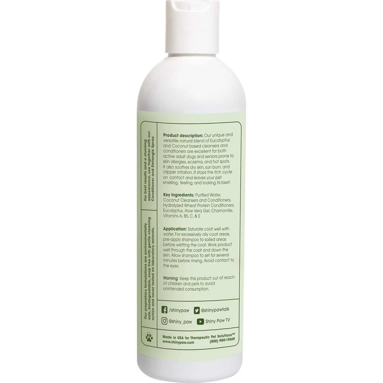 Champú Hipoalergénico para Perros Shiny Paw 567 g Eucalipto