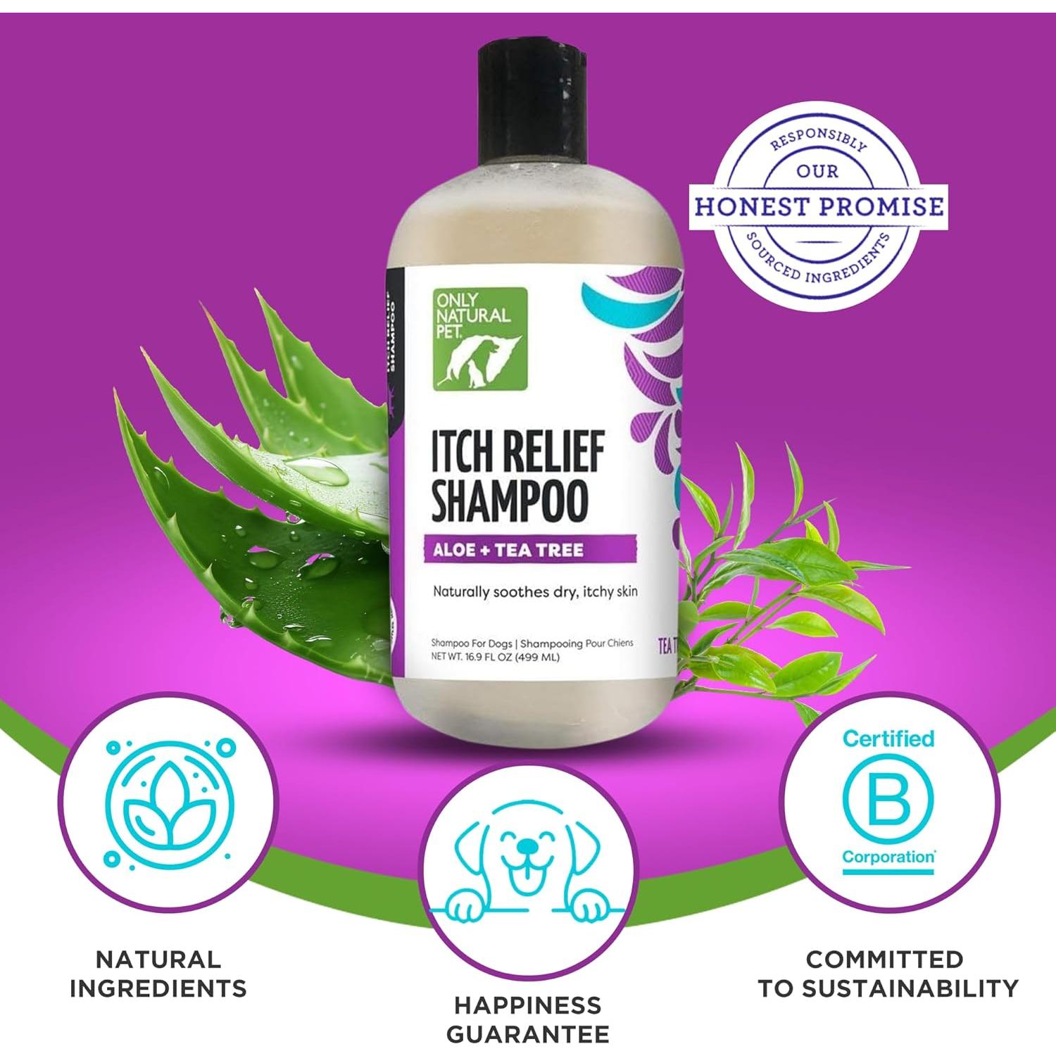 Champú Alivio Picazón Only Natural Pet 478 g Aloe Árbol Té