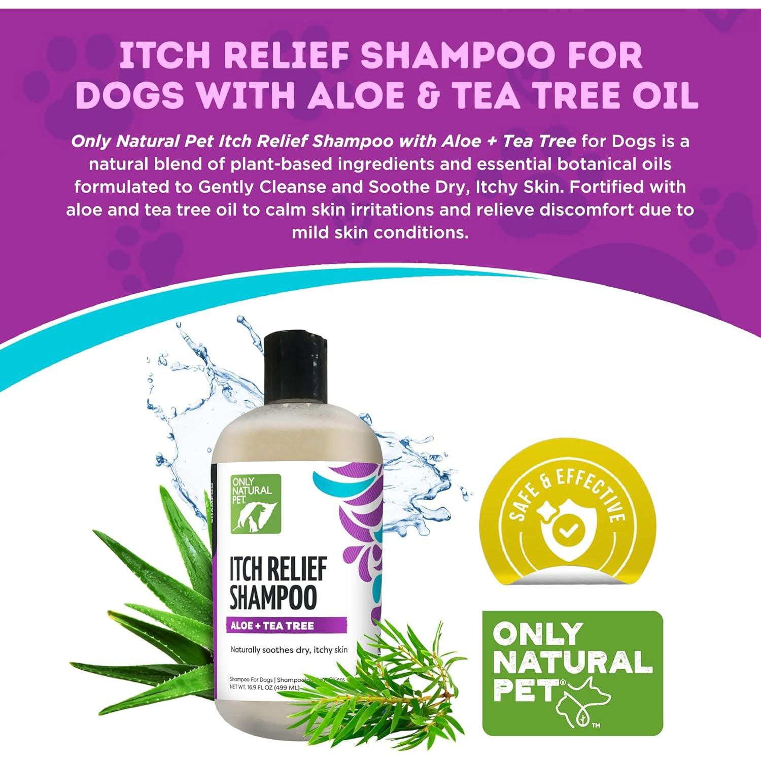 Champú Alivio Picazón Only Natural Pet 478 g Aloe Árbol Té