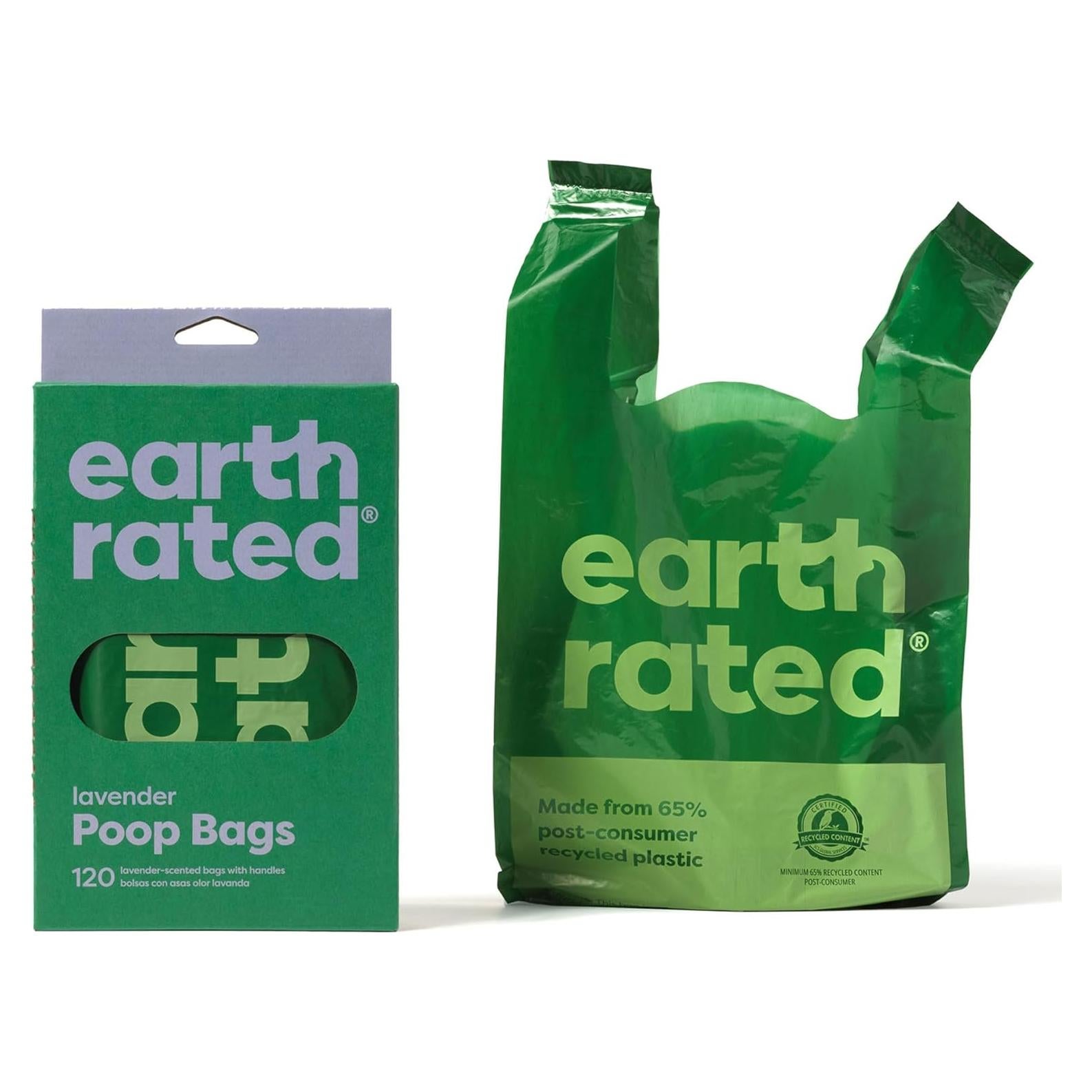 Bolsas de Poop para Perros Earth Rated 120 Unidades Aroma Lavanda