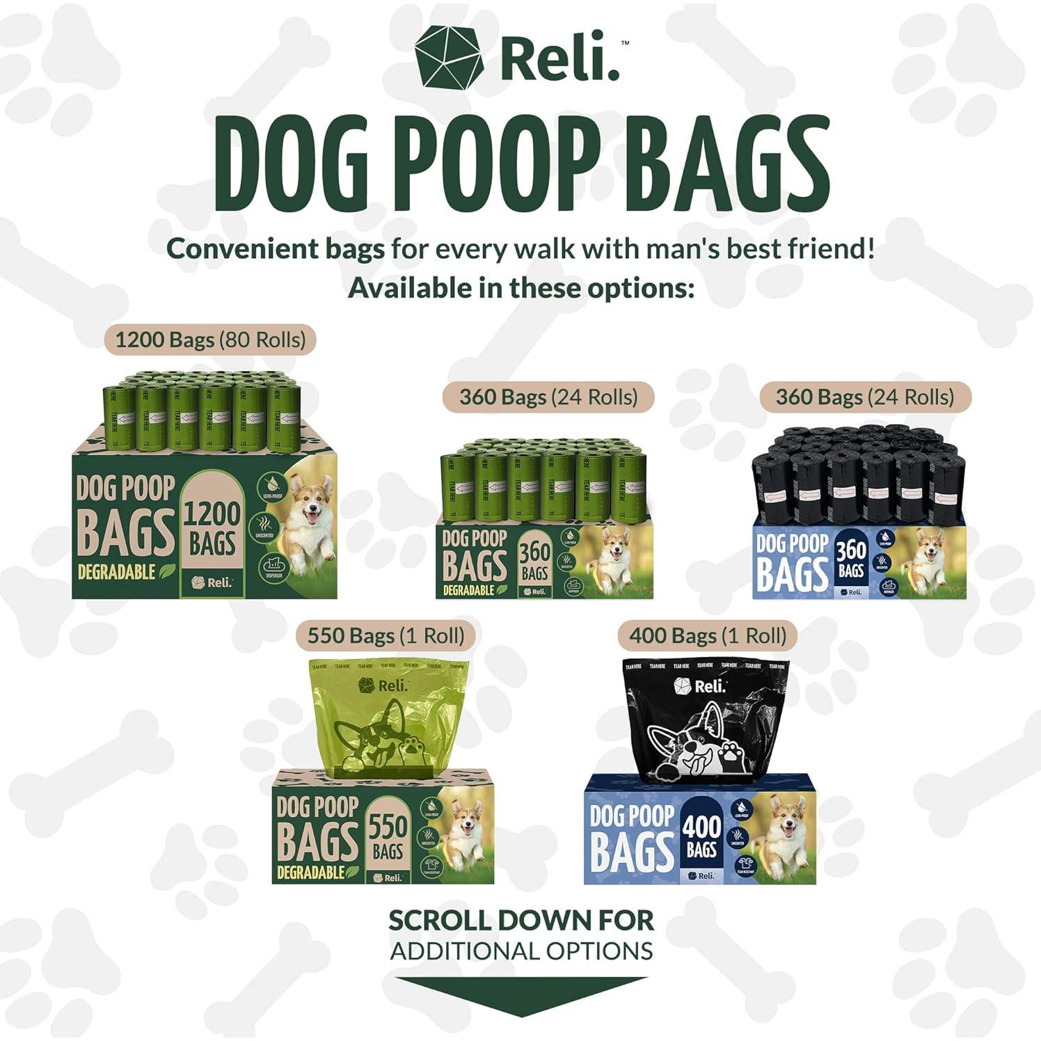 Bolsas Biodegradables para Perros Reli. 1200 Unidades con Dispensador