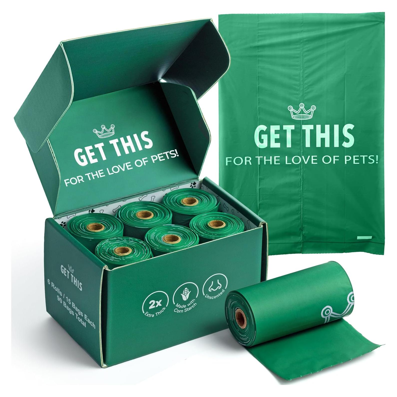 Bolsas de Poop Ecológicas GET THIS - 90 Unidades a Prueba de Fugas