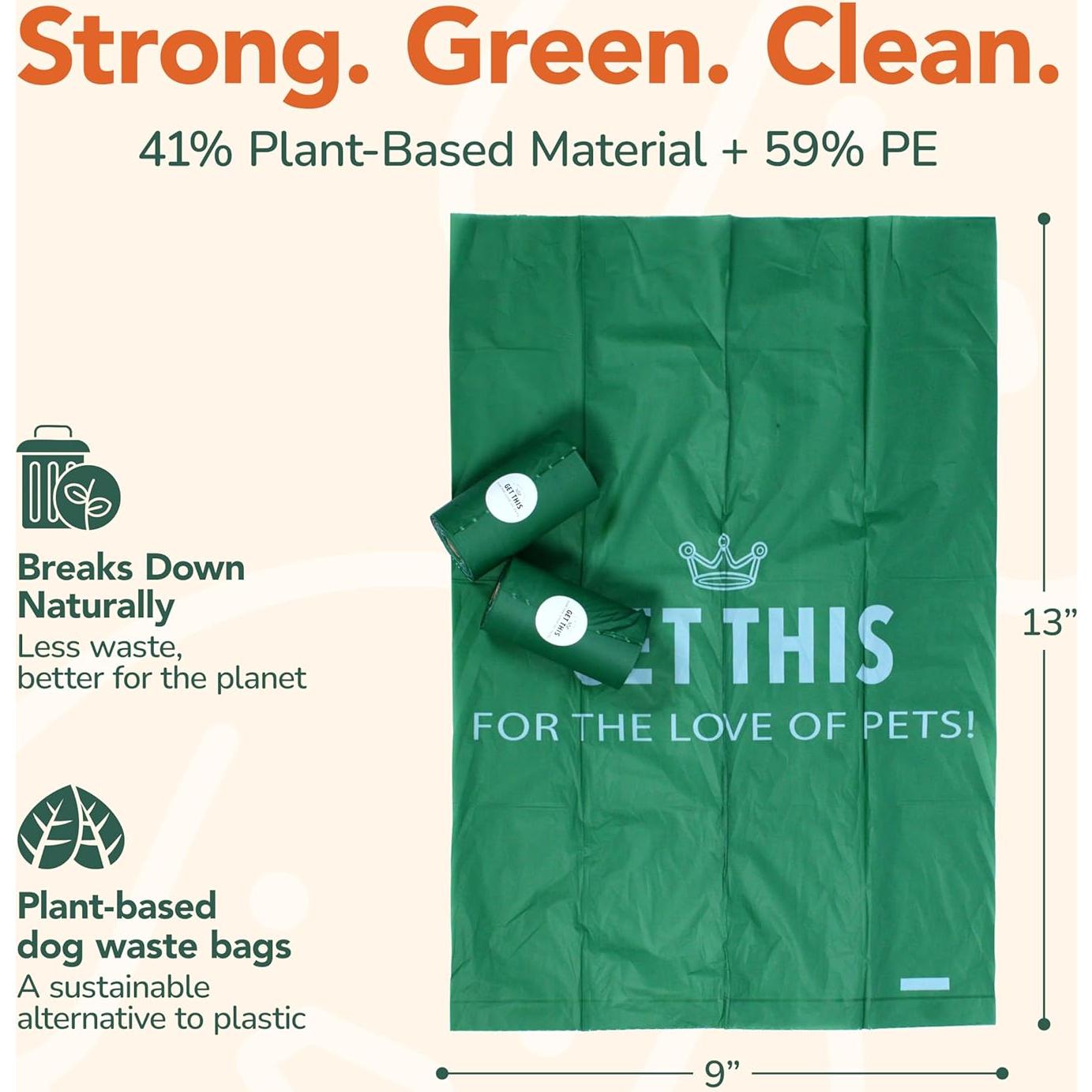 Bolsas de Poop Ecológicas GET THIS - 90 Unidades a Prueba de Fugas