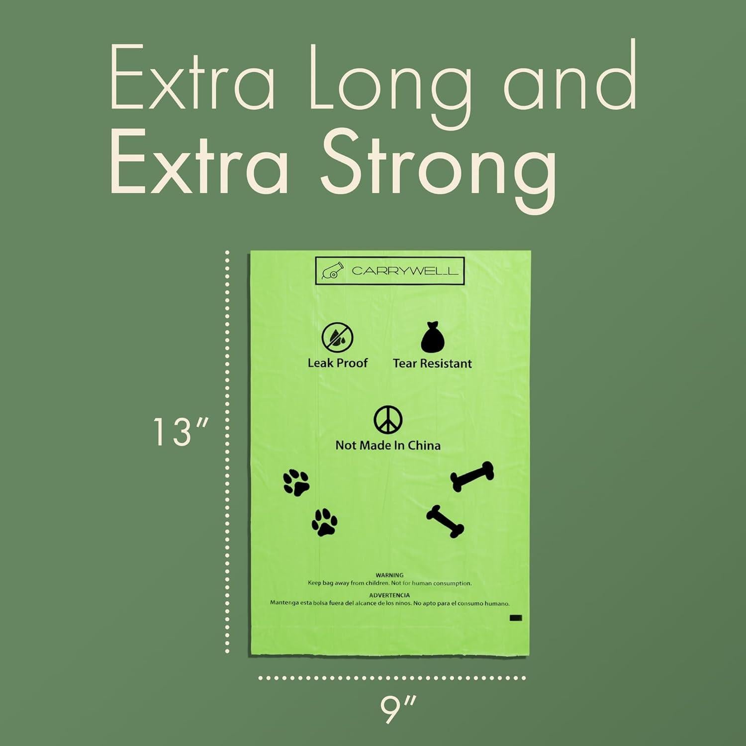 Bolsas de Excremento Biodegradables Carrywell 300 Unidades