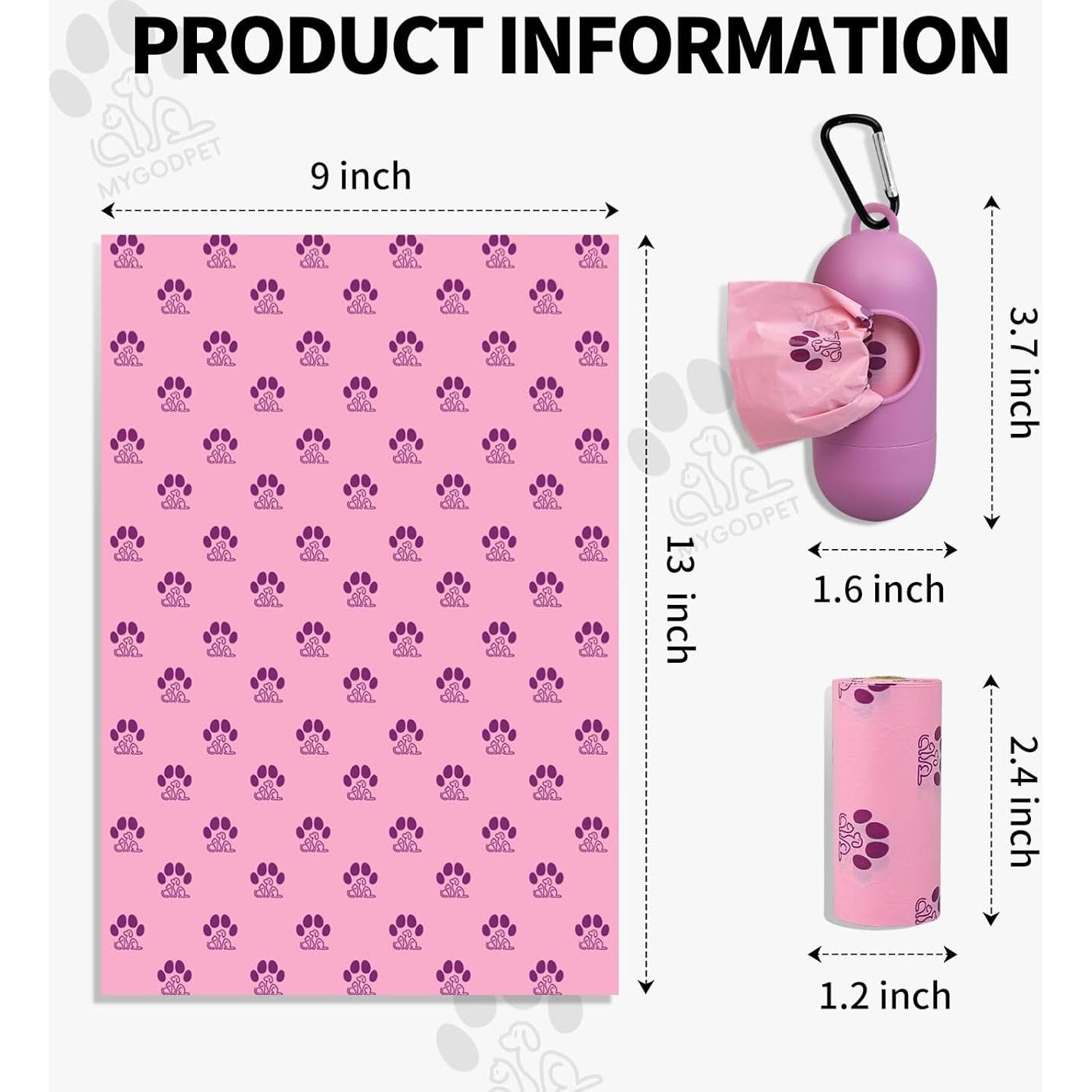 Bolsas biodegradables para excremento de perro MYGODPET 150 unidades