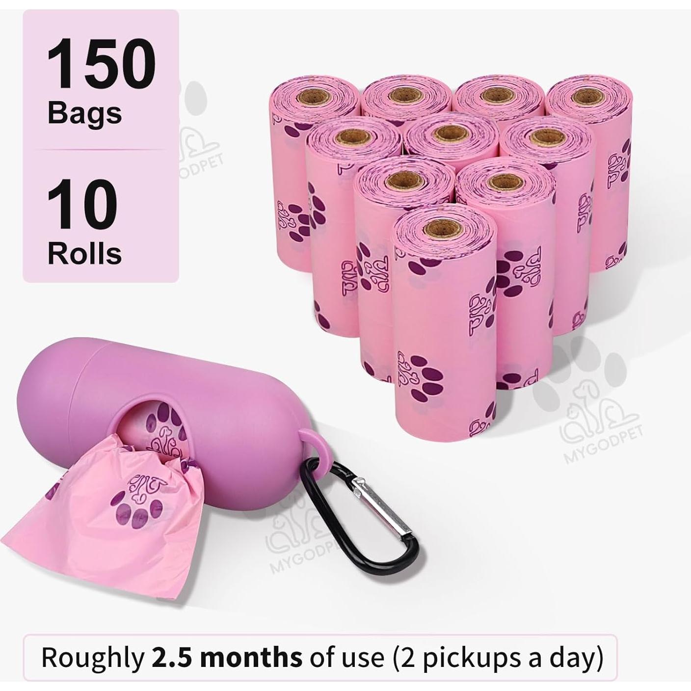 Bolsas biodegradables para excremento de perro MYGODPET 150 unidades