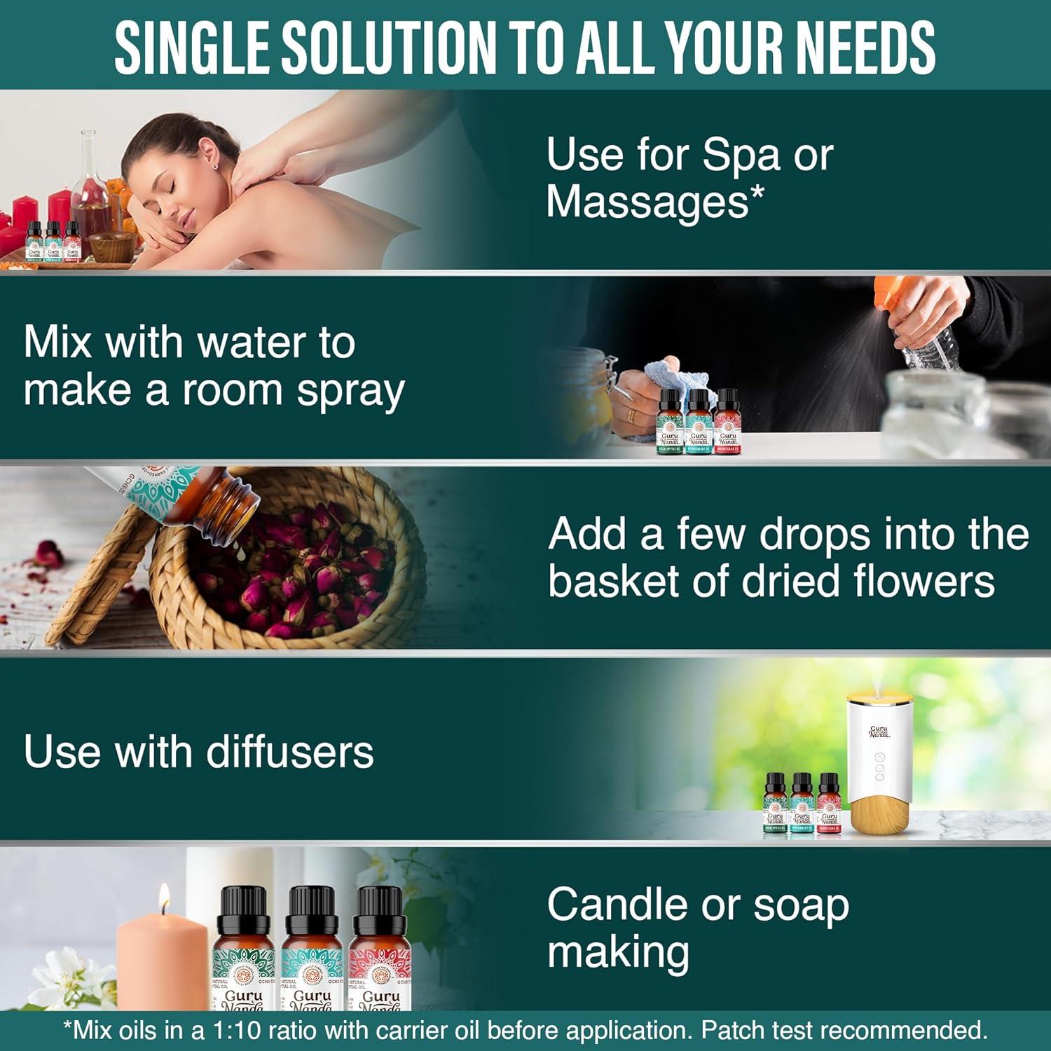 Set de Aceites Esenciales GuruNanda Breathe 3 x 10 ml - 100% Puro