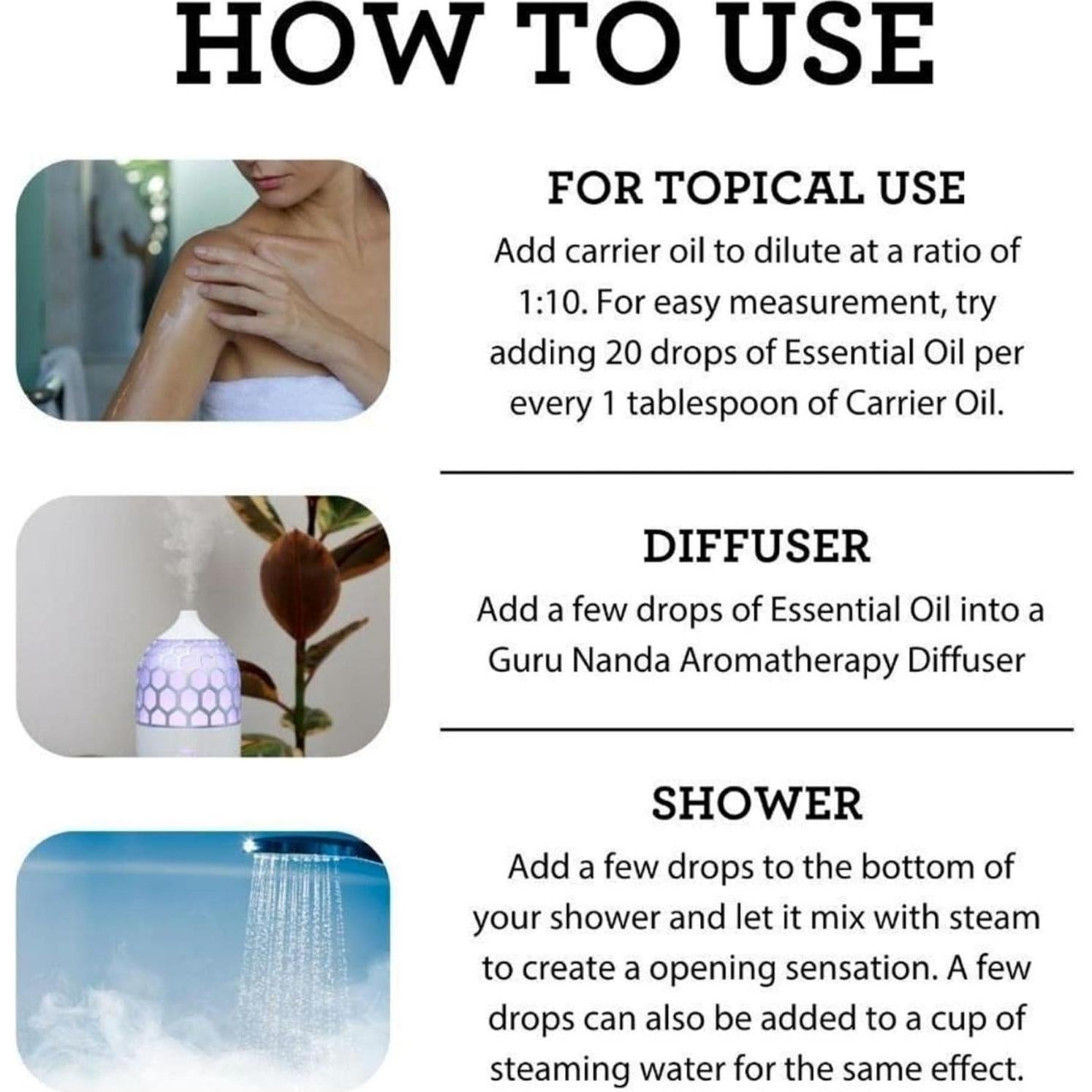 Set de Aceites Esenciales GuruNanda para Dormir 3 x 10 ml Puro