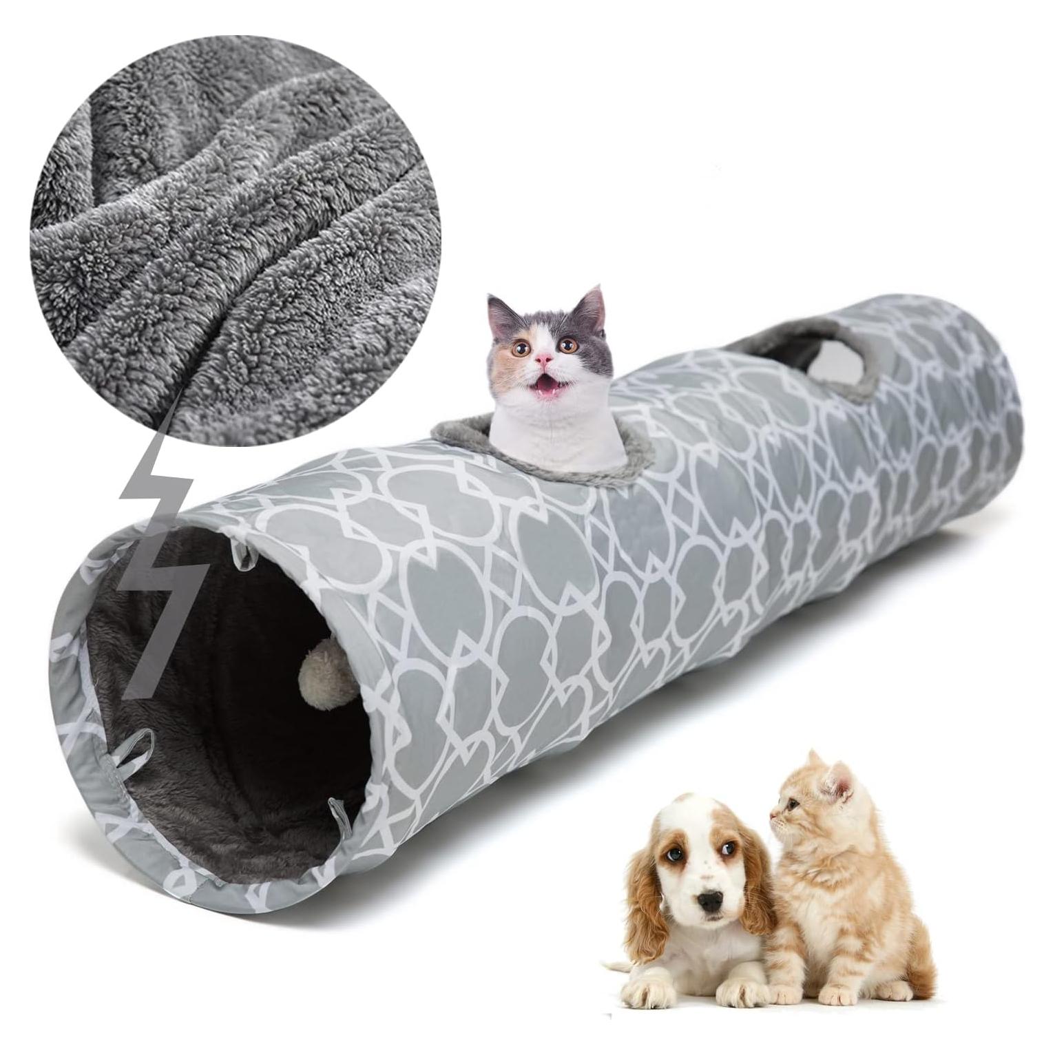 Túnel Geométrico LUCKITTY para Gatos y Mascotas 120 cm