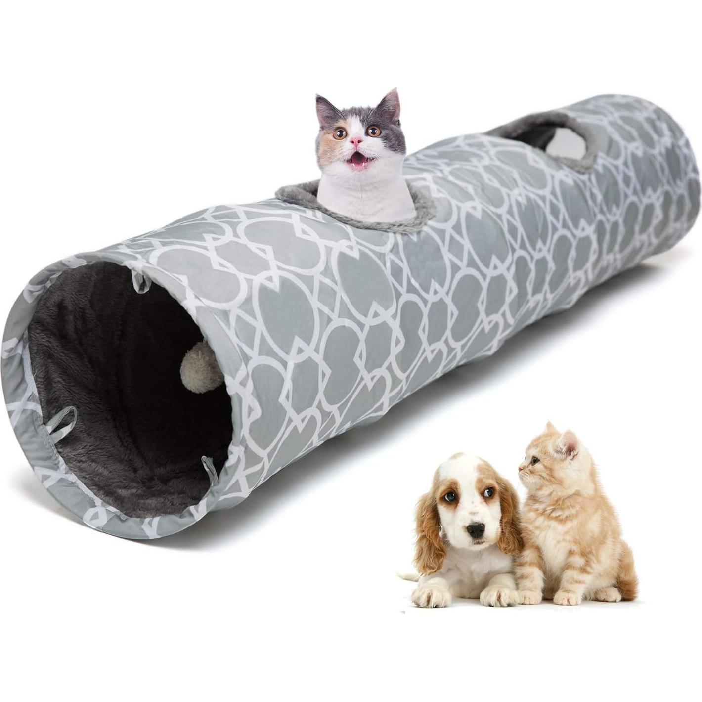 Túnel Geométrico LUCKITTY para Gatos y Mascotas 120 cm