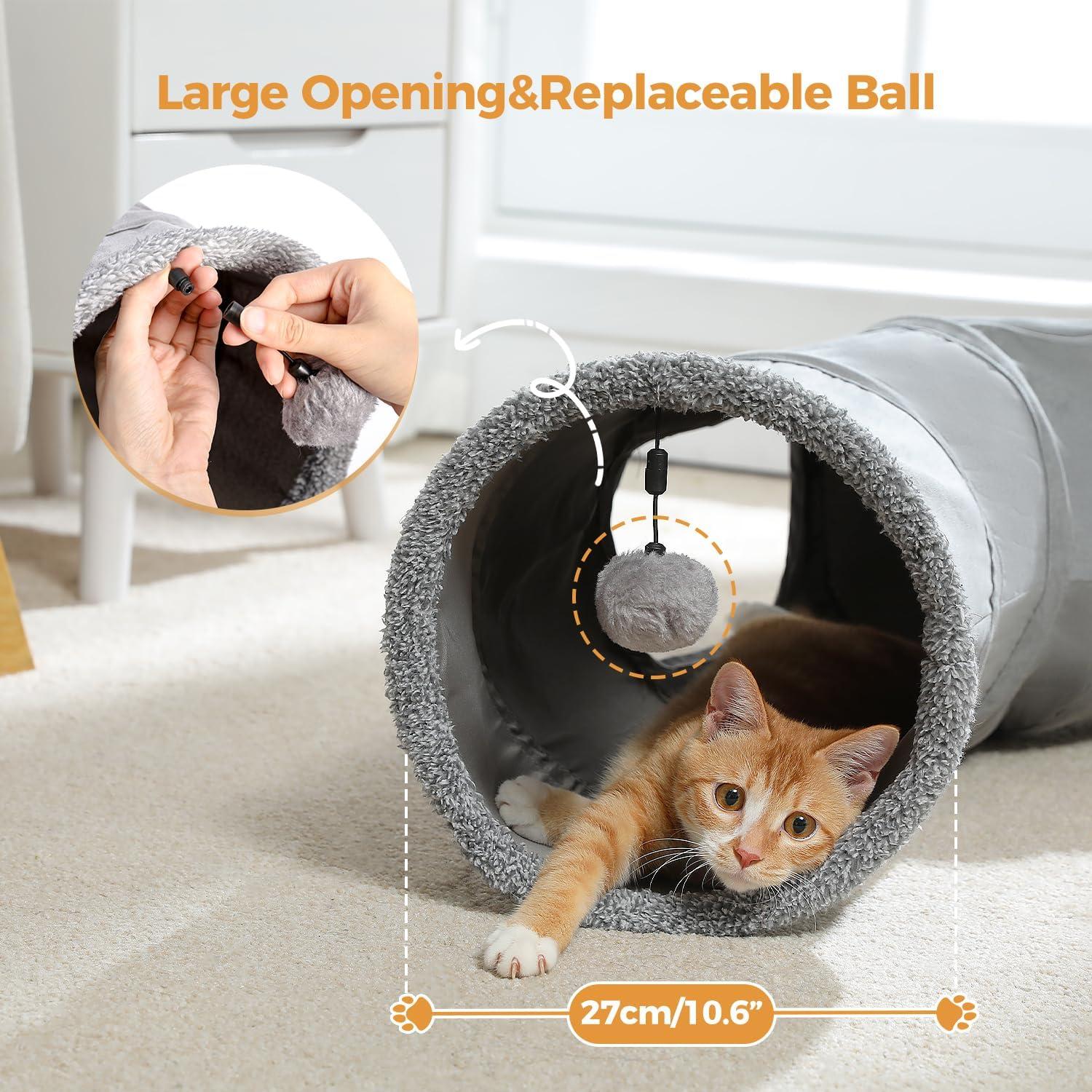 Túnel para Gatos PAWZ Road Colapsable en Forma de S 116.84 cm
