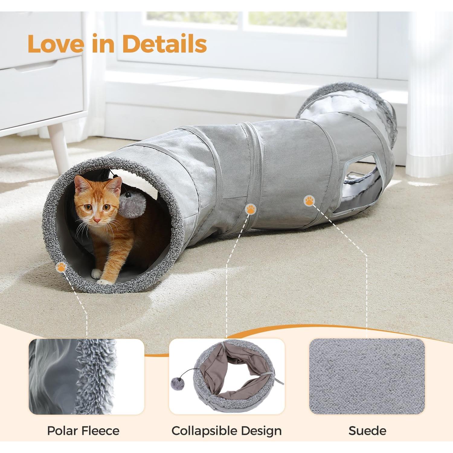 Túnel para Gatos PAWZ Road Colapsable en Forma de S 116.84 cm