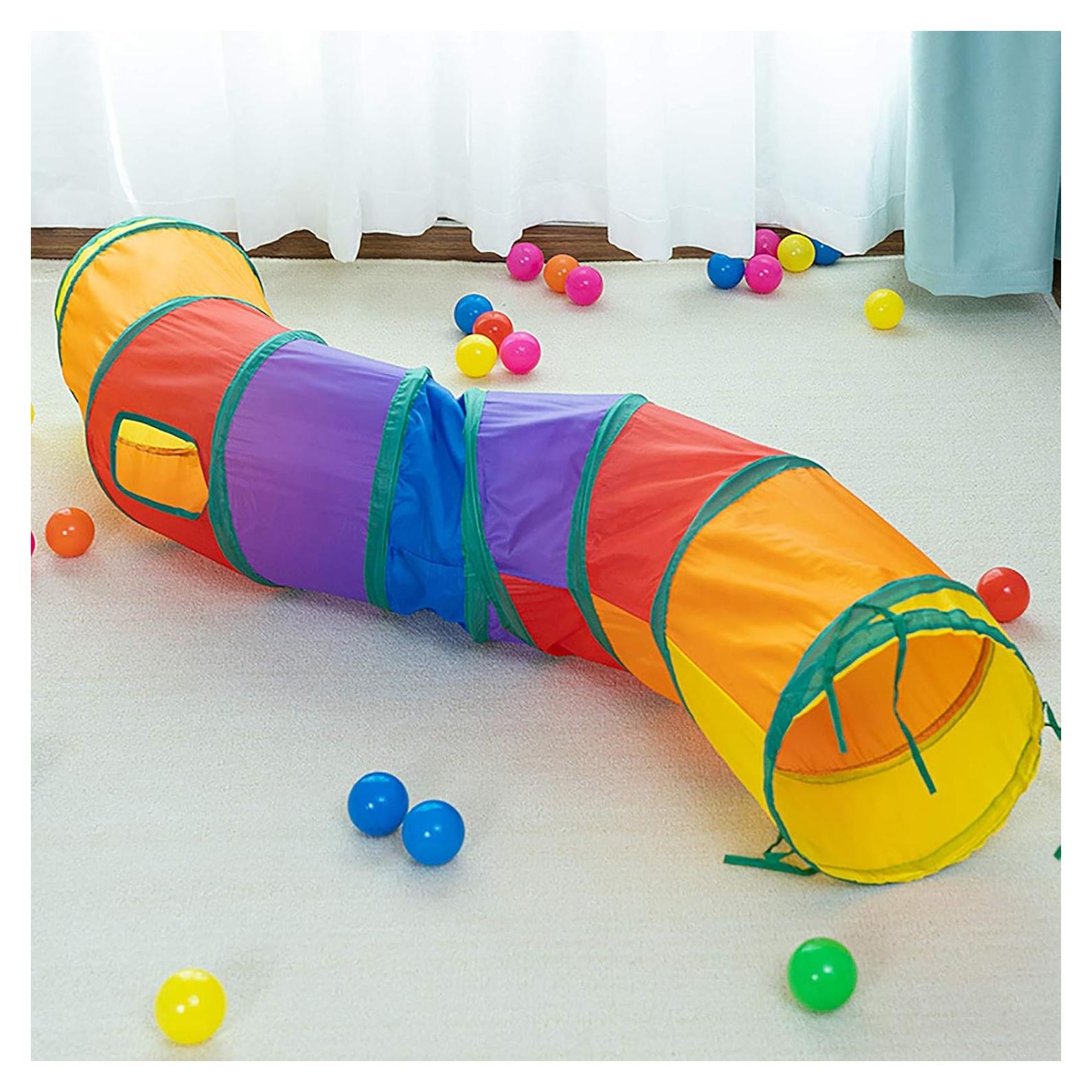 Túnel Interactivo para Gatos iCAGY 119 cm Forma S Arcoíris