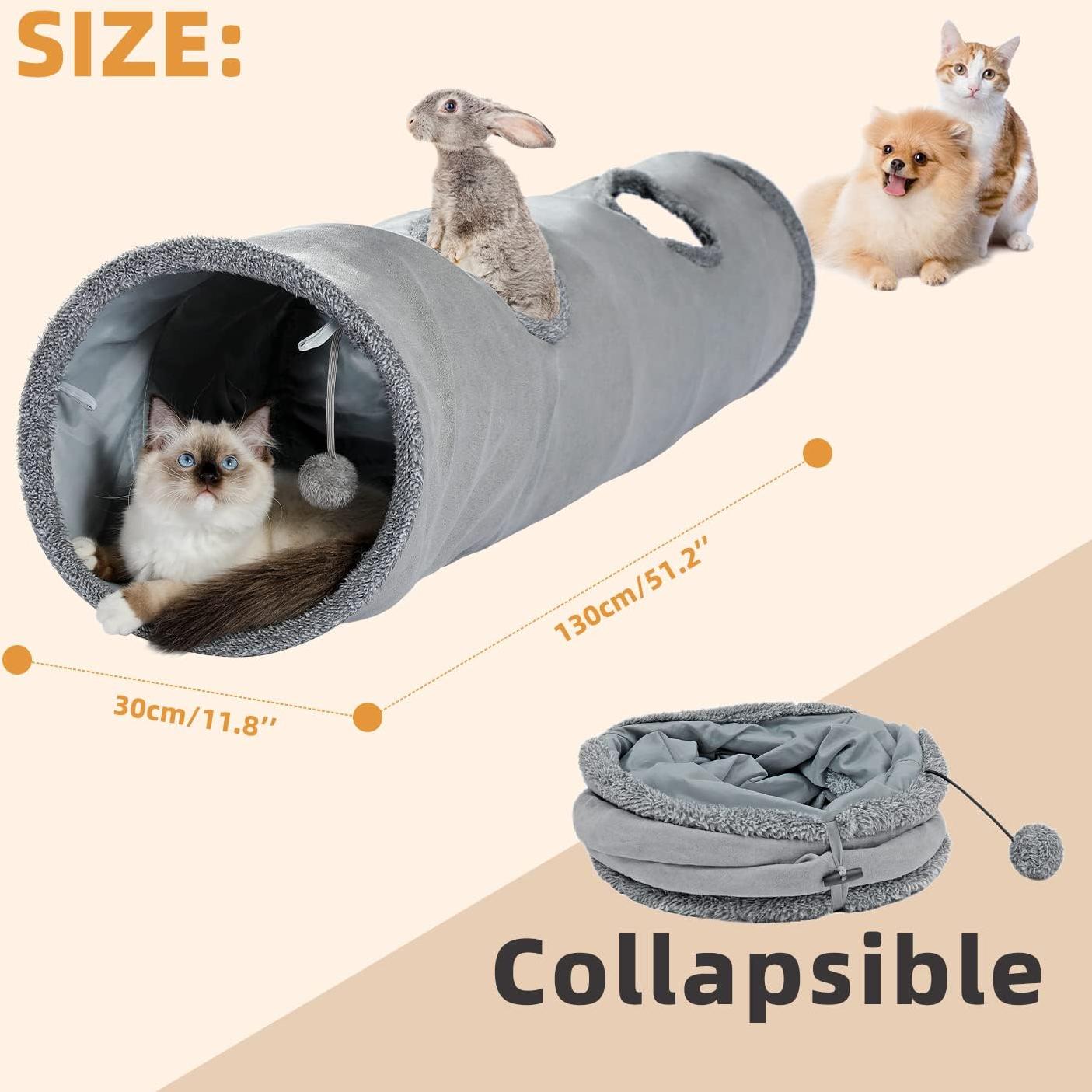 Túnel para Gatos PAWZ Road 130 cm Colapsable 30 cm Diámetro