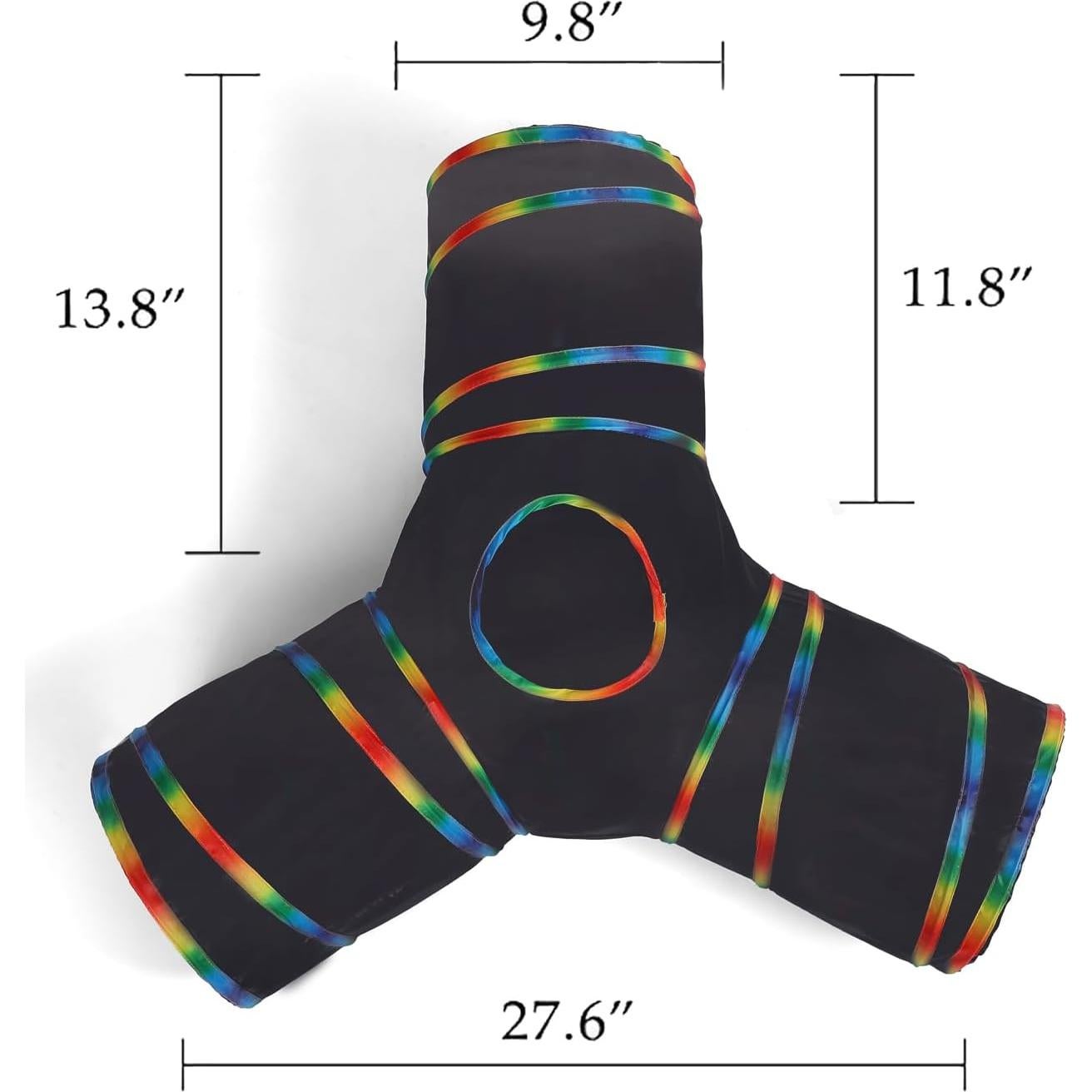 Túnel para Gatos LUCKITTY 90 cm Plegable Impermeable Negro