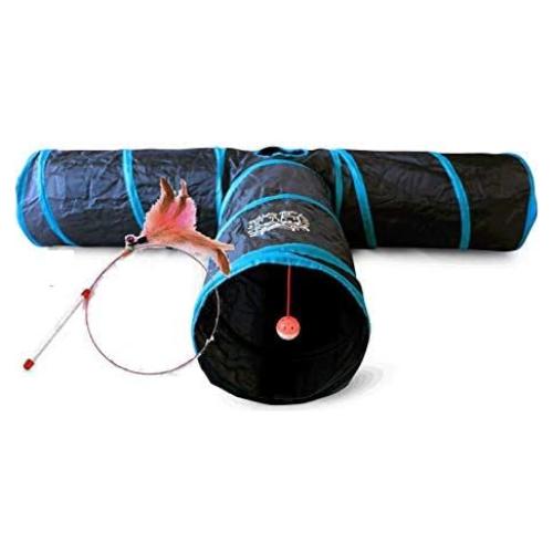 Túnel para Gatos Feline Ruff Extra Grande 139.7 cm 3 Vías