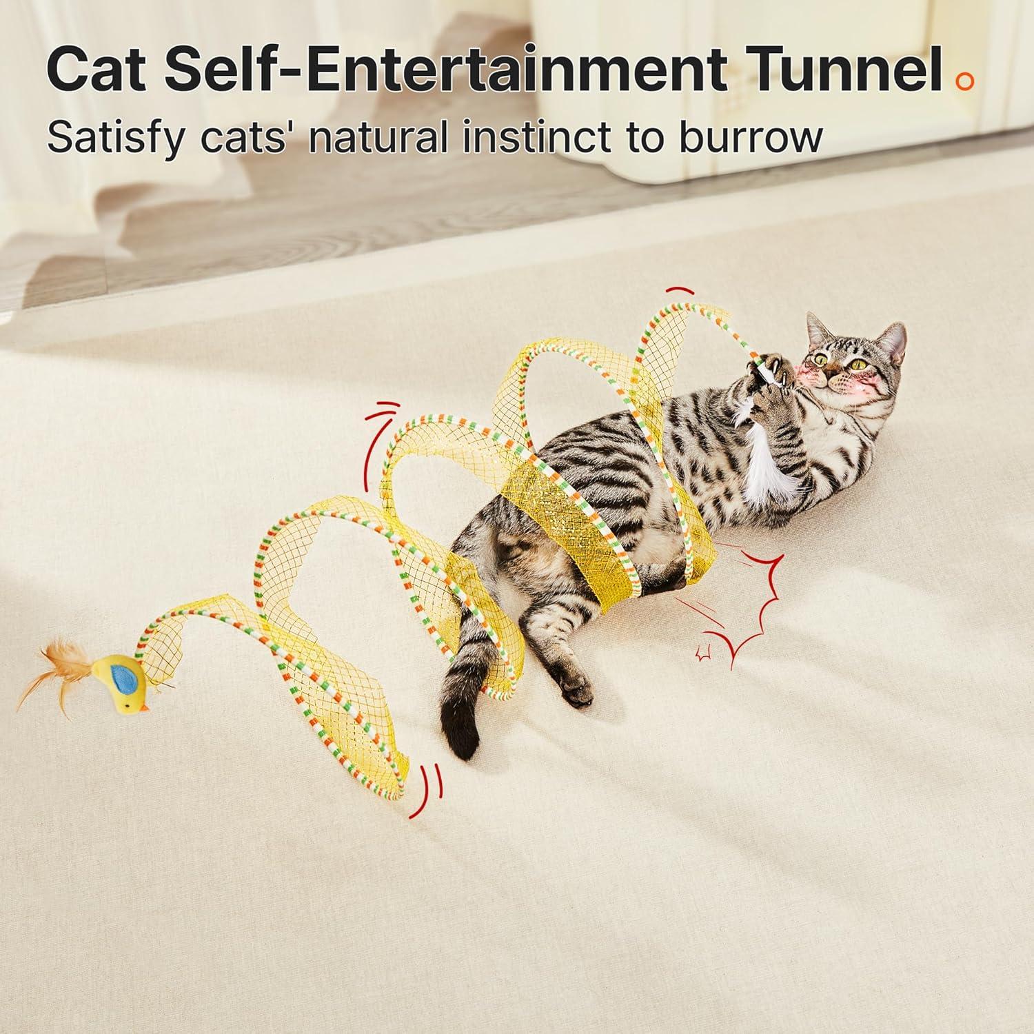 Túnel Espiral Interactivo para Gatos Potaroma 50.8 cm