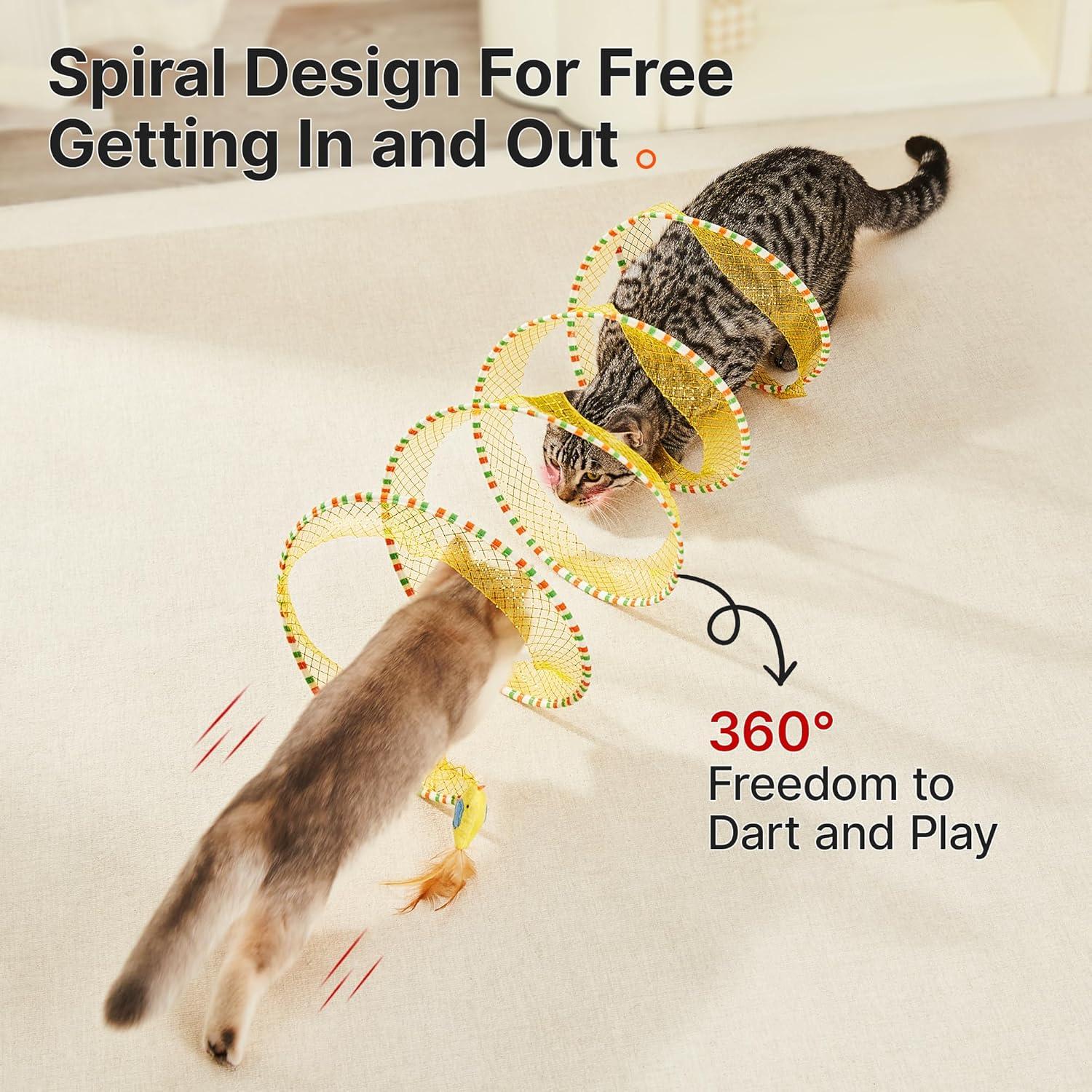 Túnel Espiral Interactivo para Gatos Potaroma 50.8 cm