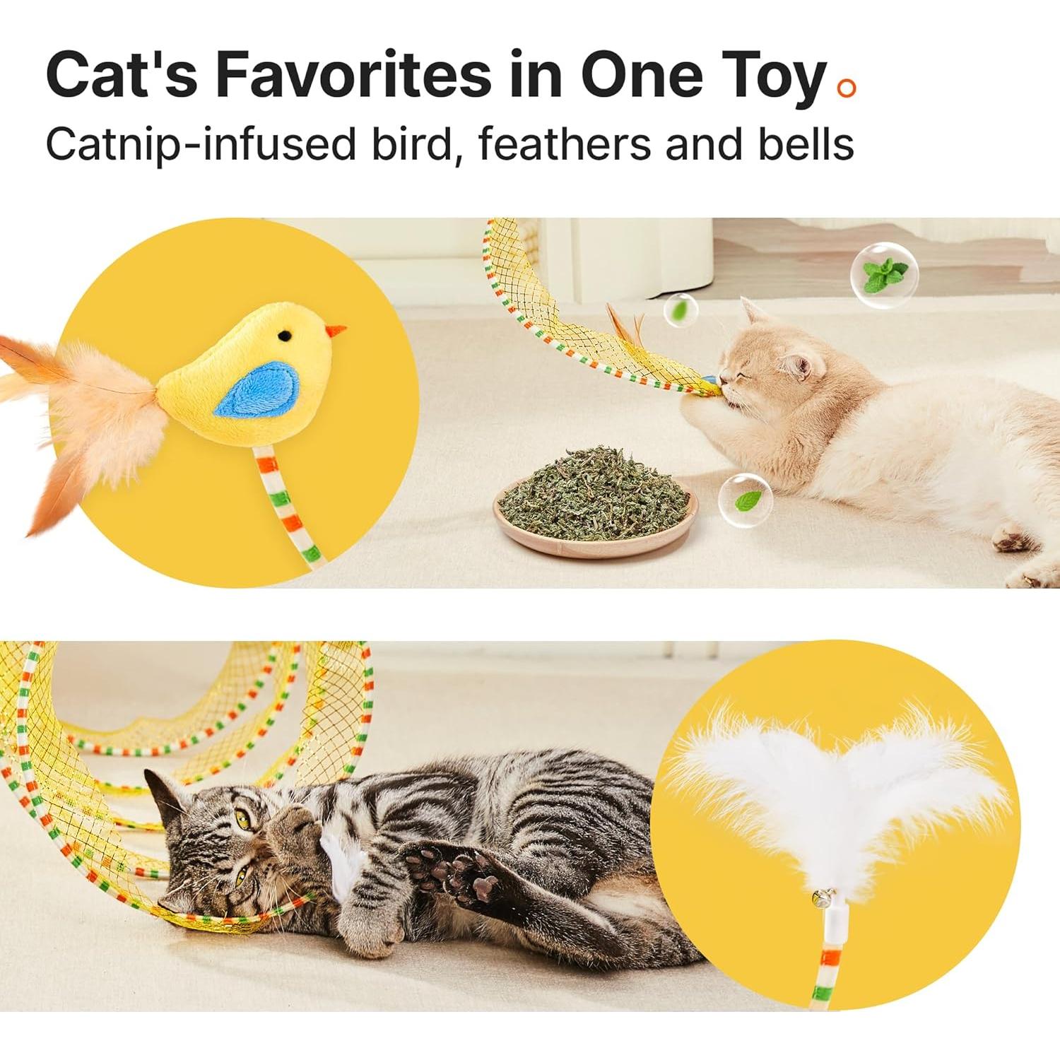 Túnel Espiral Interactivo para Gatos Potaroma 50.8 cm