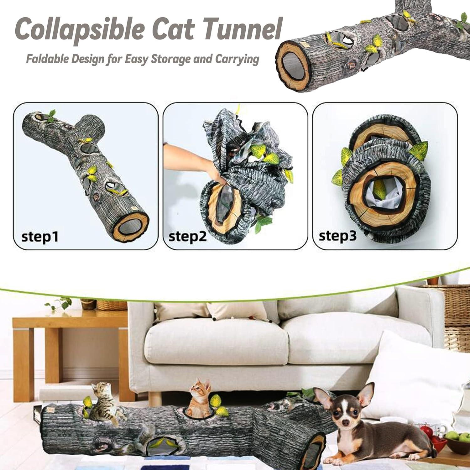 Túnel para Gatos GRETMIX 3 Vías Plegable 149.86 cm