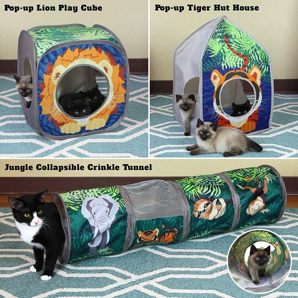 Juguetes para Gatos Kitty City Safari Jungle Combo Plegable