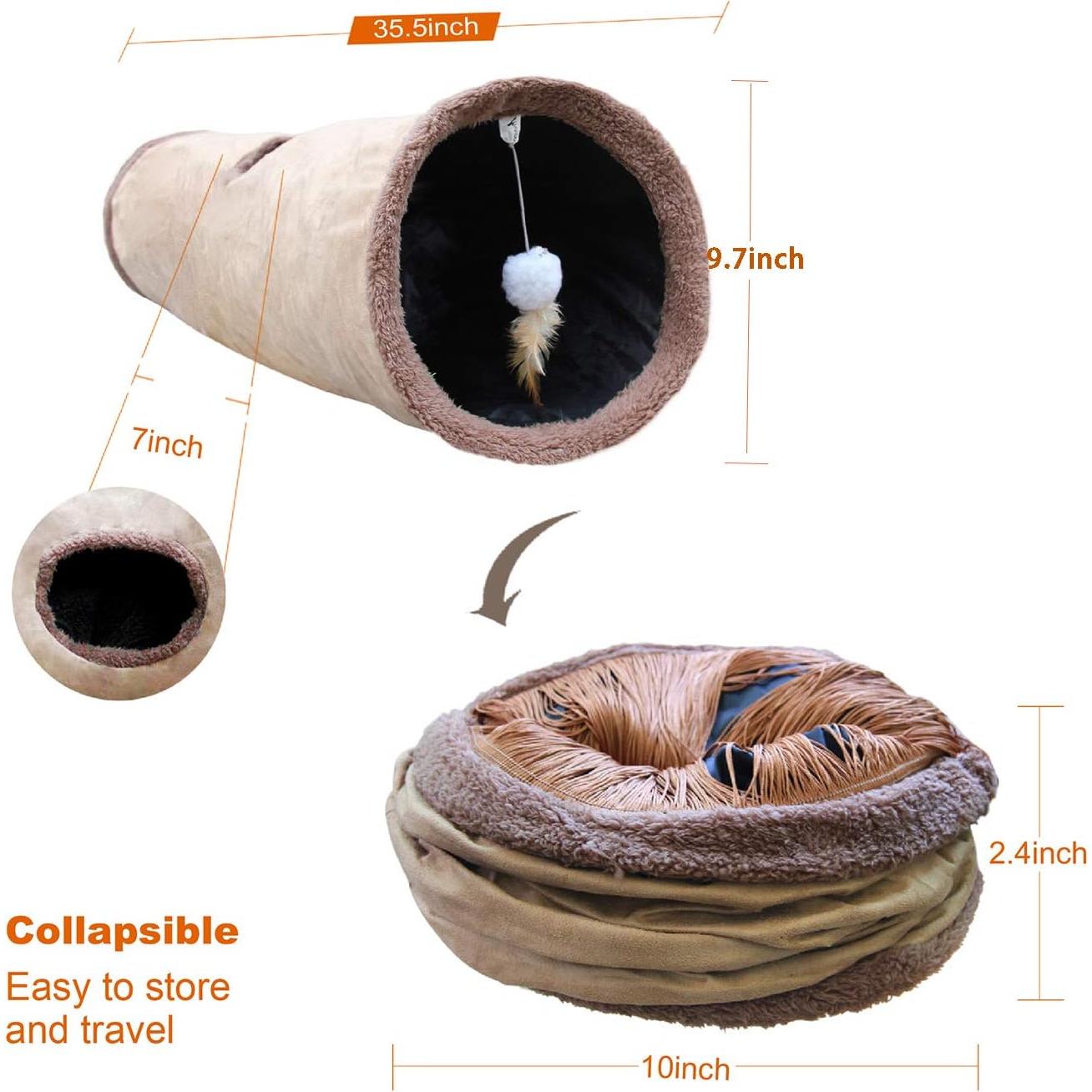Túnel Colapsable para Gatos Petest 89 cm Crinkle Juguetes