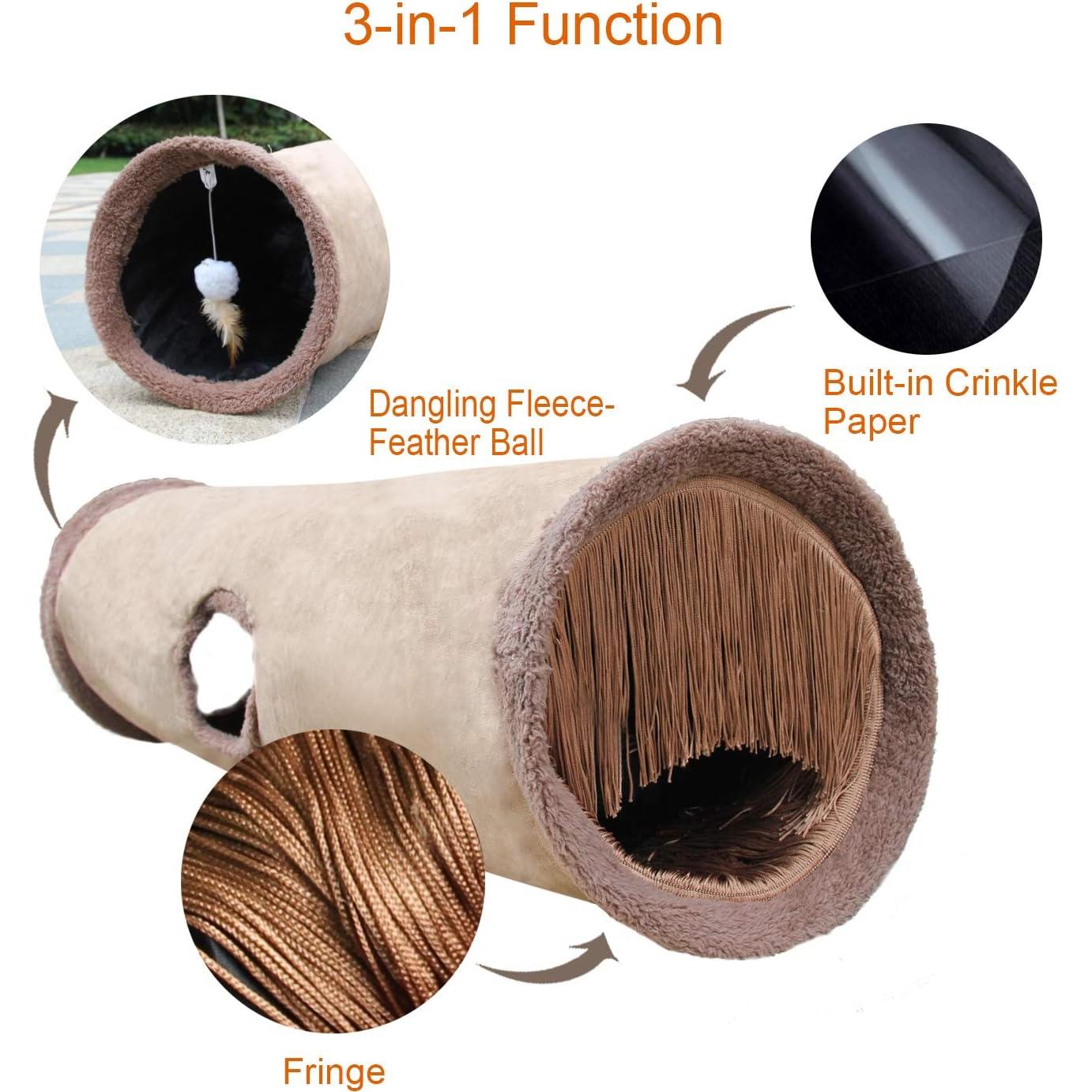 Túnel Colapsable para Gatos Petest 89 cm Crinkle Juguetes