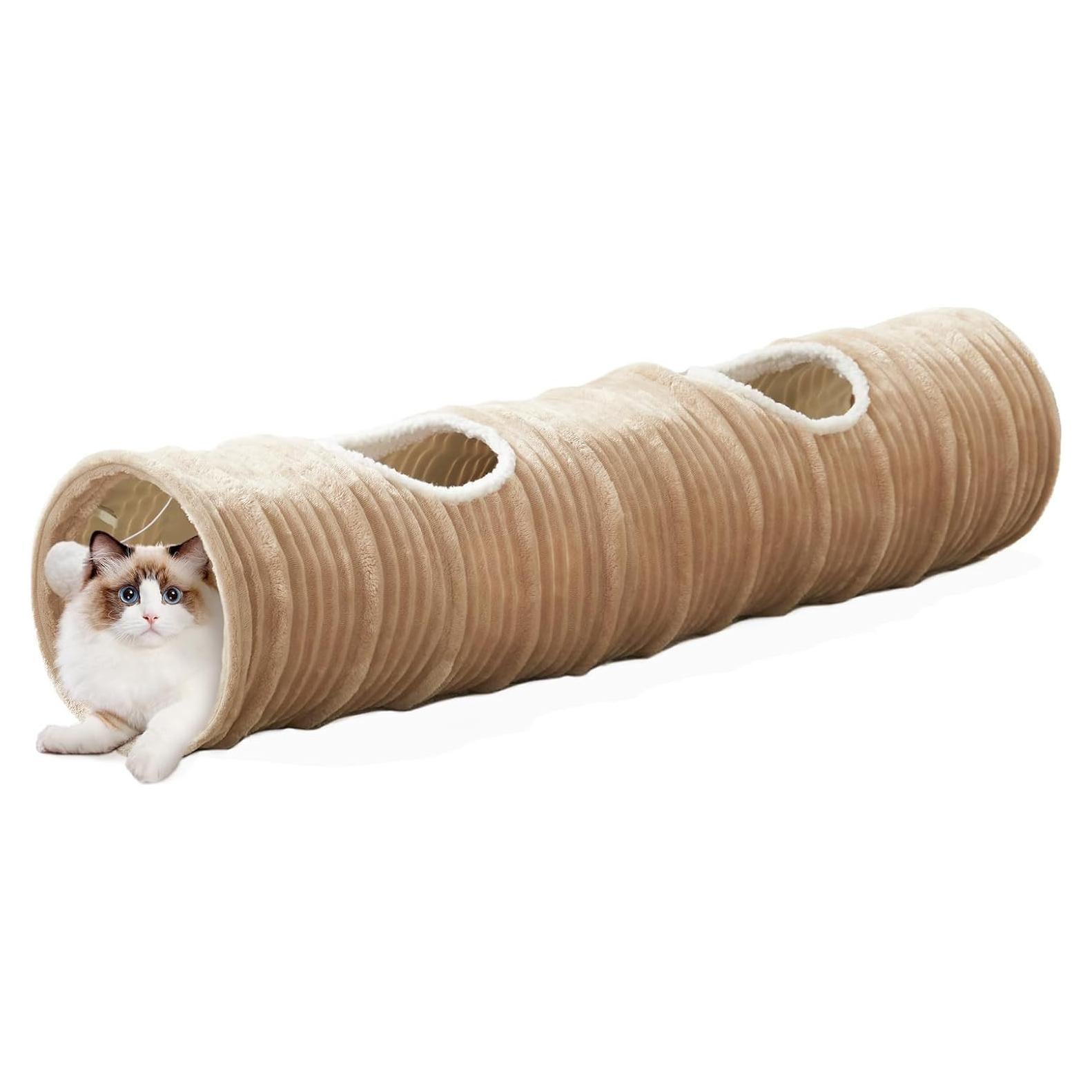 Túnel para Gatos Flashing Fire 115 cm Beige Colapsable