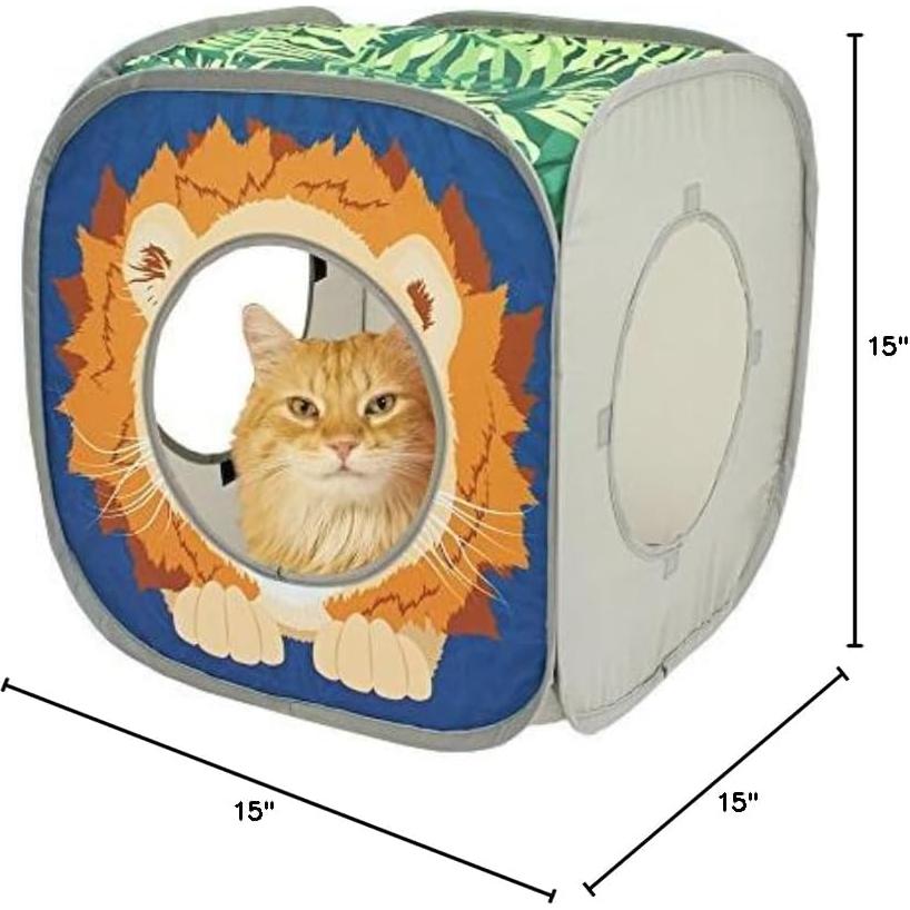 Cubo Plegable para Gatos Kitty City Safari Jungle 38 cm