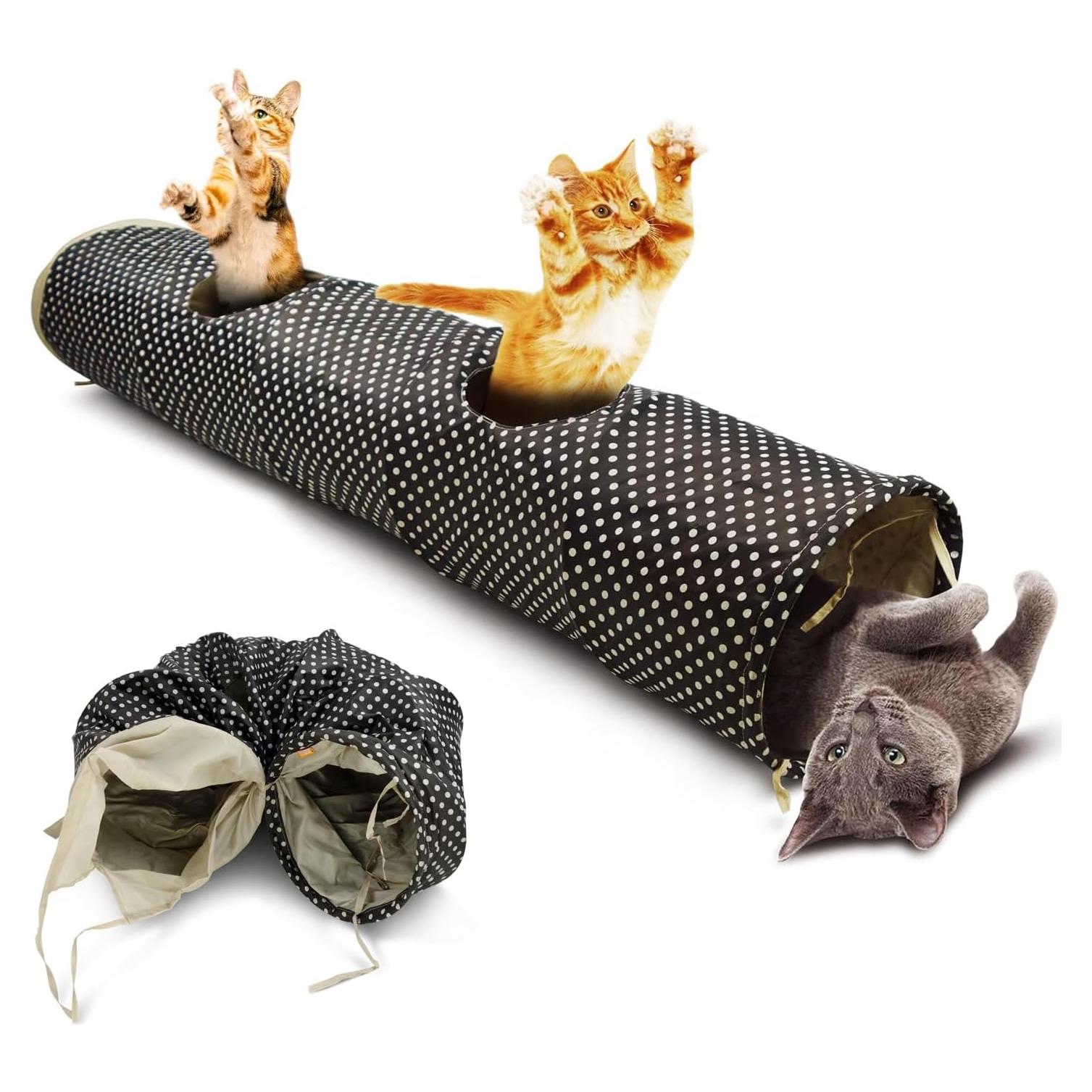 Túnel para Gatos TTCAT Plegable 125 cm con Bola de Felpa