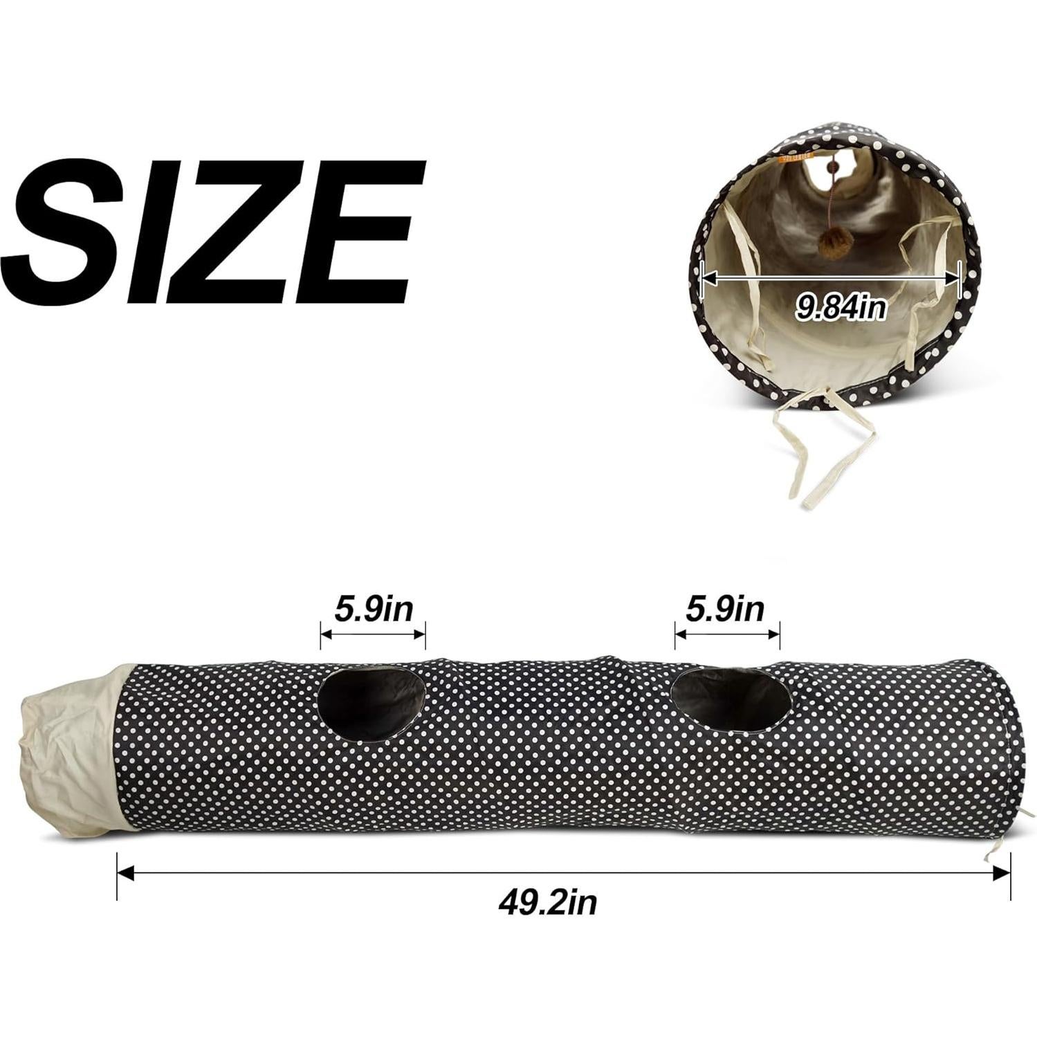 Túnel para Gatos TTCAT Plegable 125 cm con Bola de Felpa