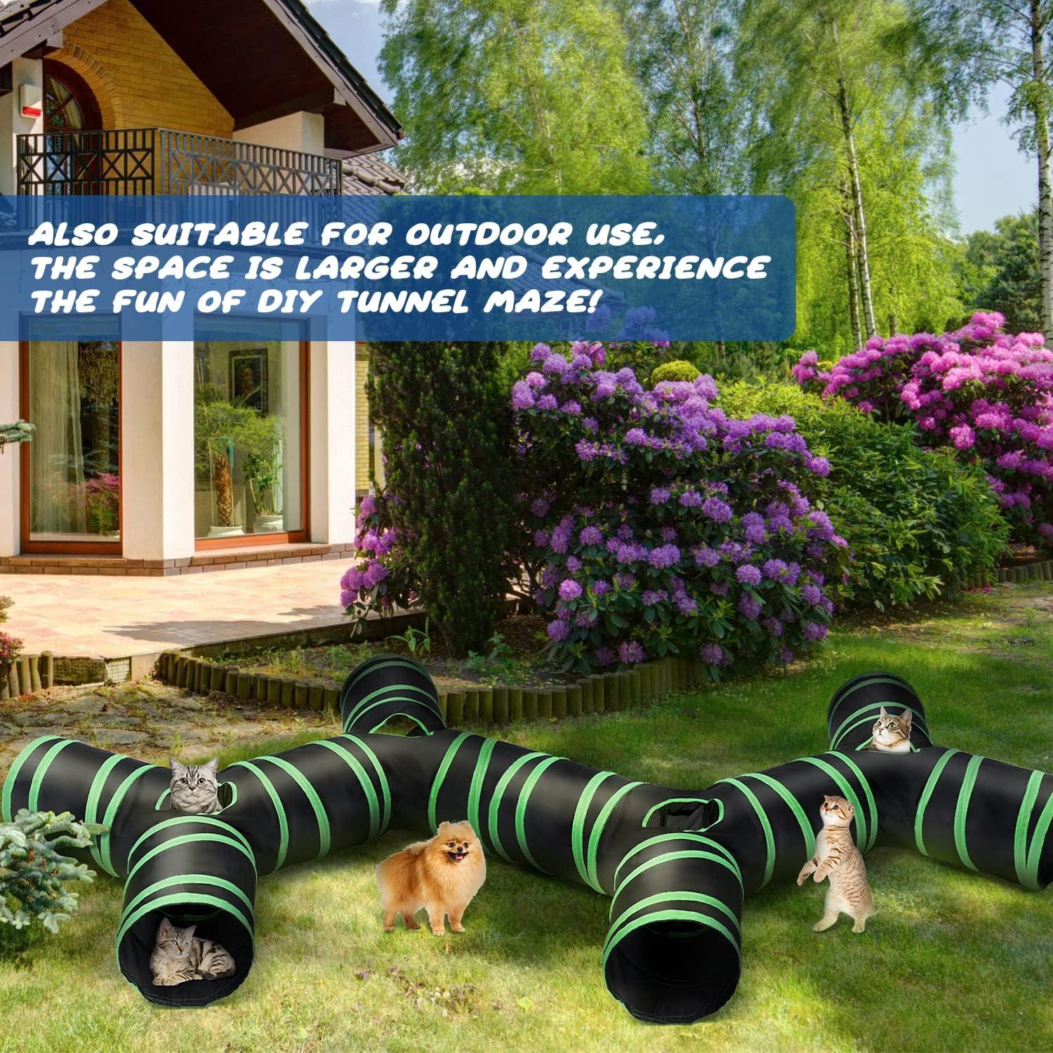 Túnel para Gatos YAMI 4 Vías Plegable con Bolsa 0.47 kg