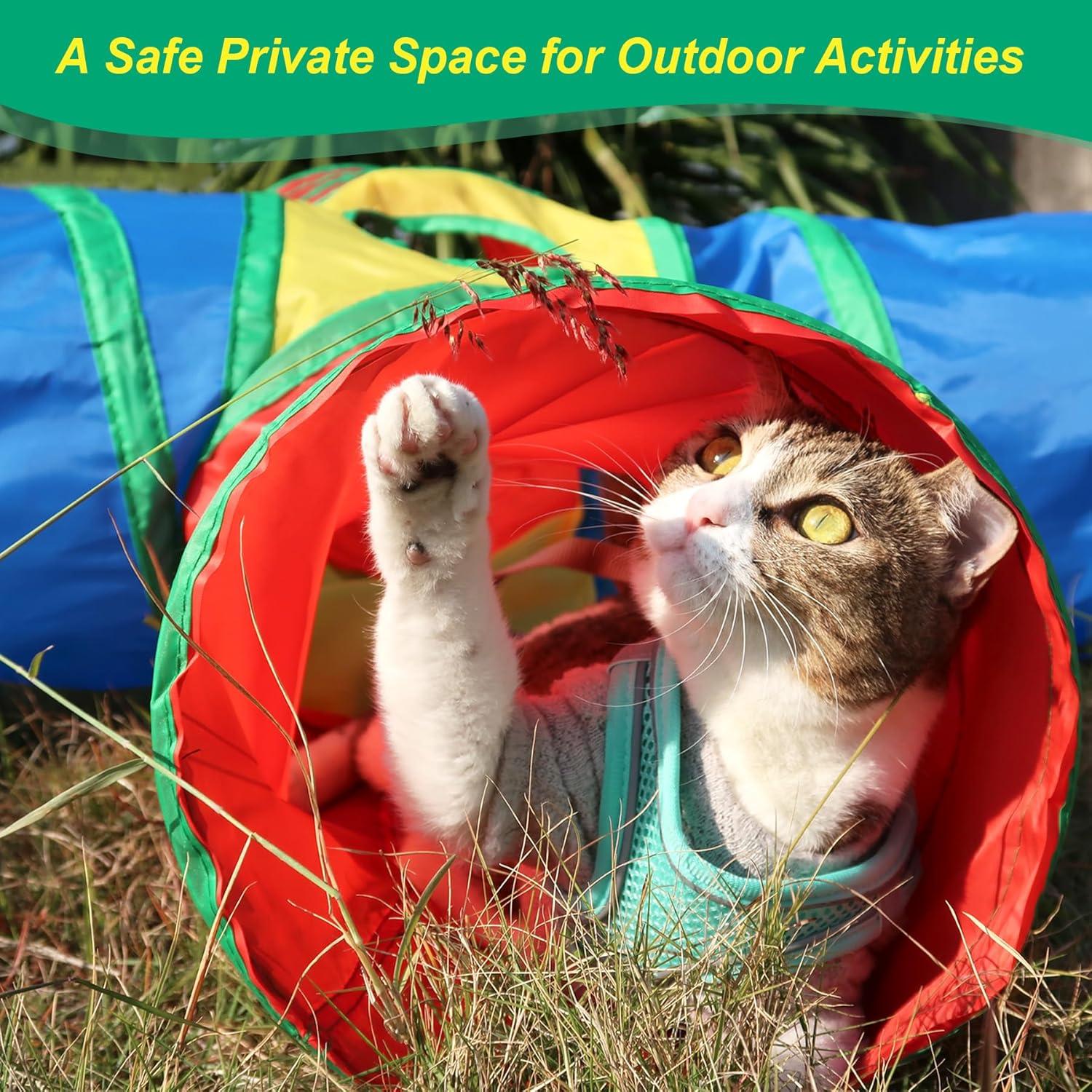 Túnel para Gatos ZeyZoo 4 Vías con 12 Resortes Interactivos