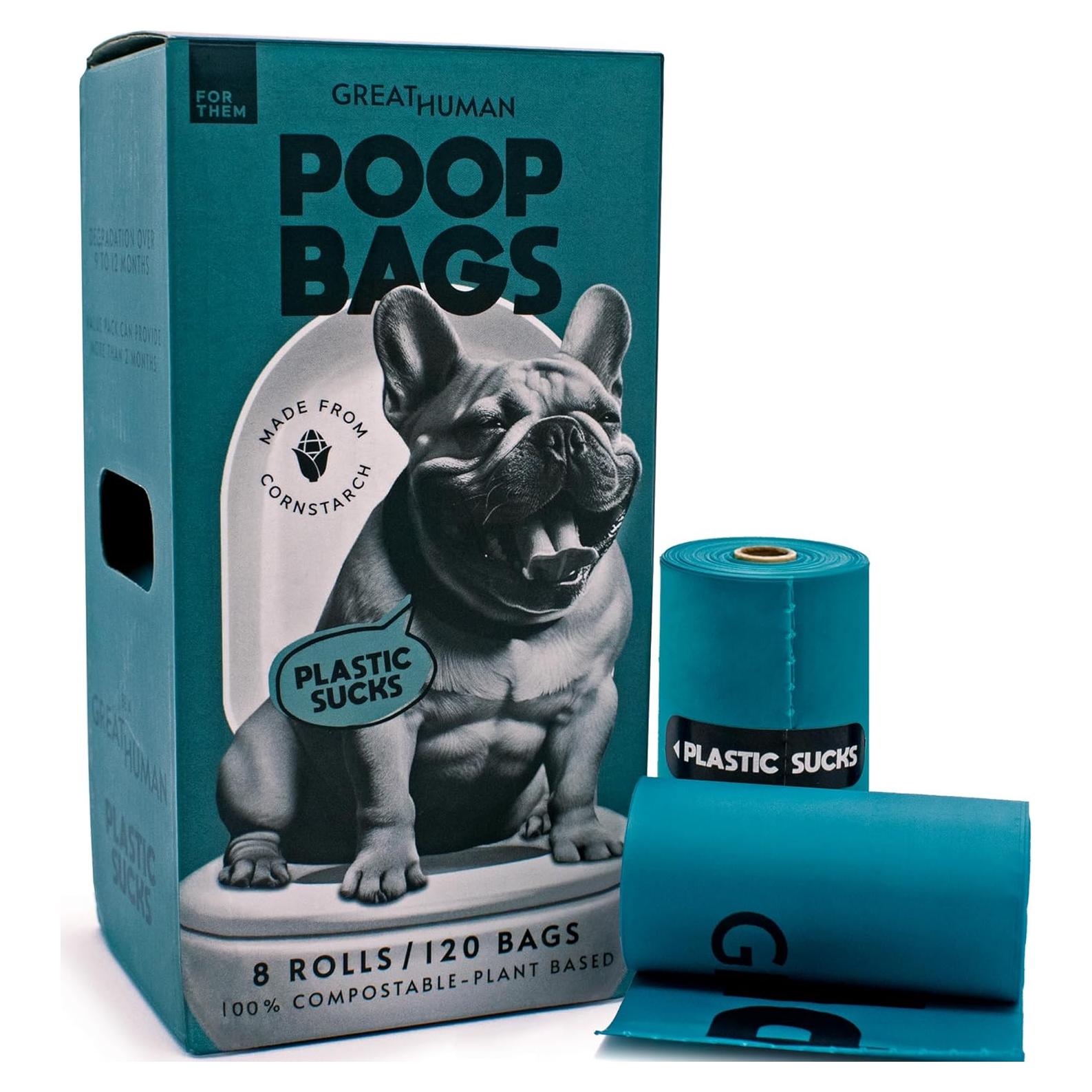 Bolsas Compostables para Perros GRAN HUMANO - 120 Unidades