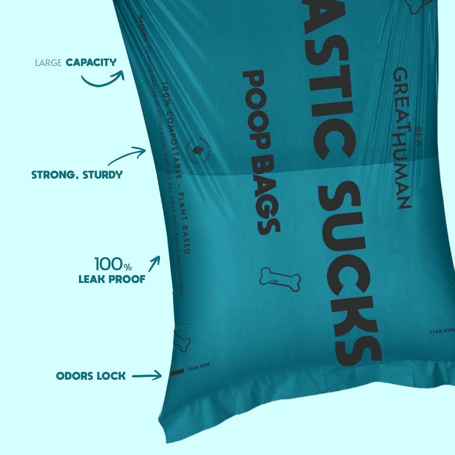 Bolsas Compostables para Perros GRAN HUMANO - 120 Unidades