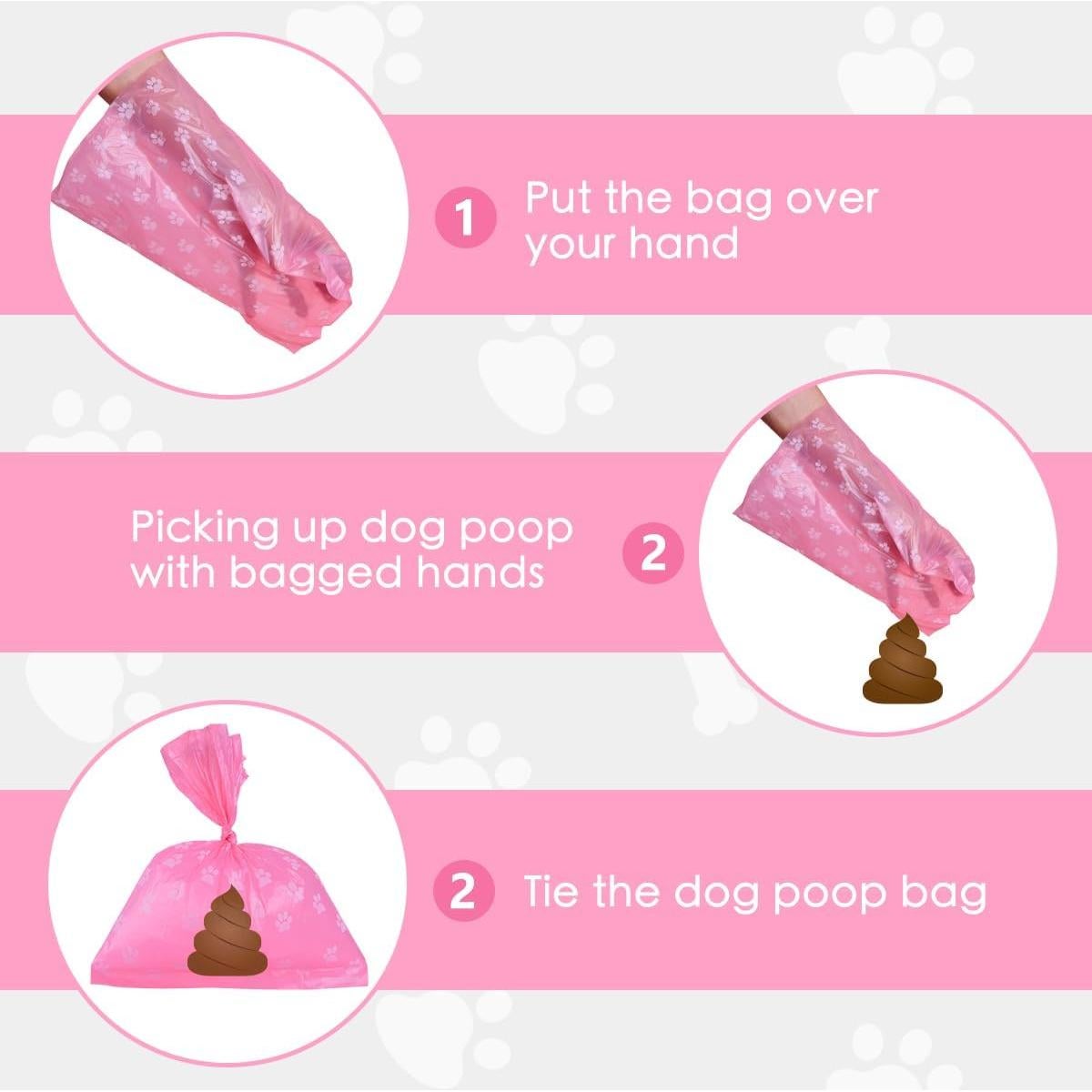 Bolsas para Excremento de Perro LIAYLILI 256 Unidades Rosa Aroma Lavanda