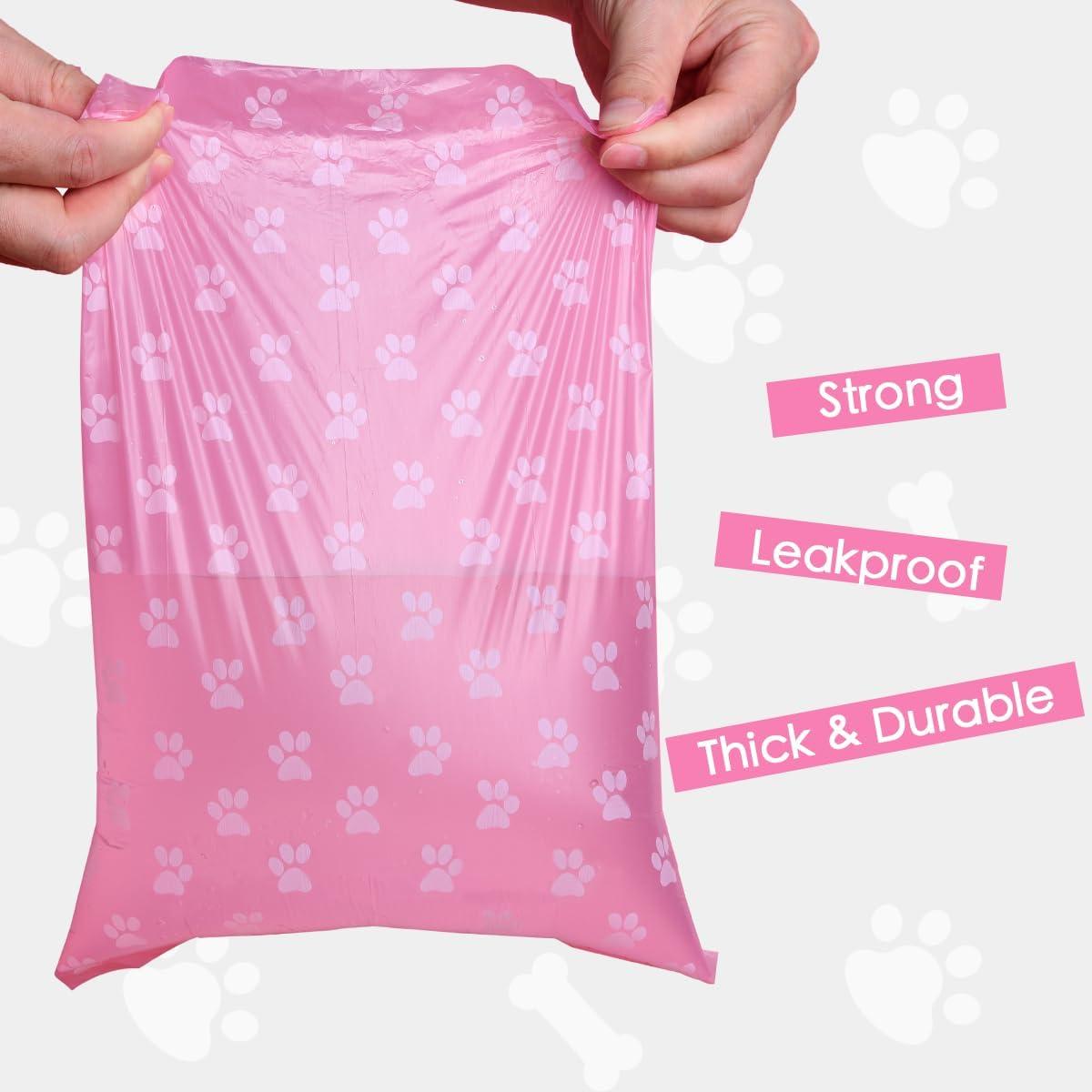 Bolsas para Excremento de Perro LIAYLILI 256 Unidades Rosa Aroma Lavanda