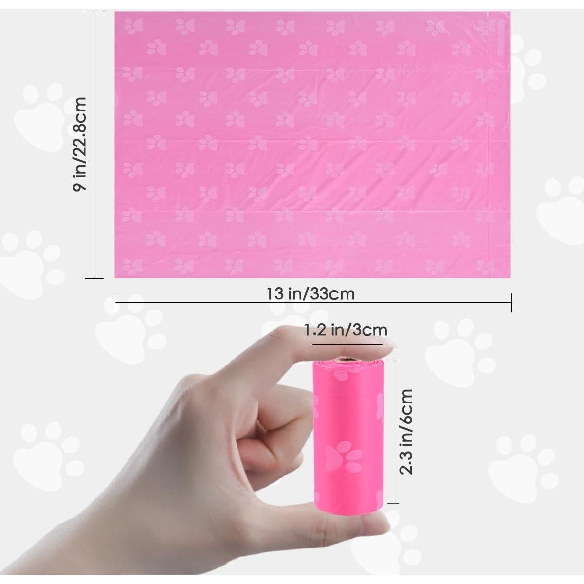 Bolsas para Excremento de Perro LIAYLILI 256 Unidades Rosa Aroma Lavanda