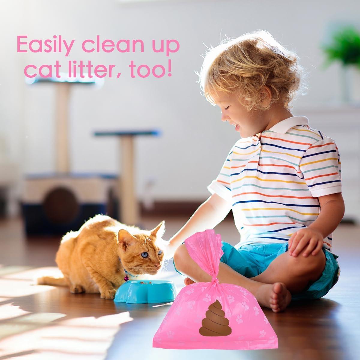 Bolsas para Excremento de Perro LIAYLILI 256 Unidades Rosa Aroma Lavanda