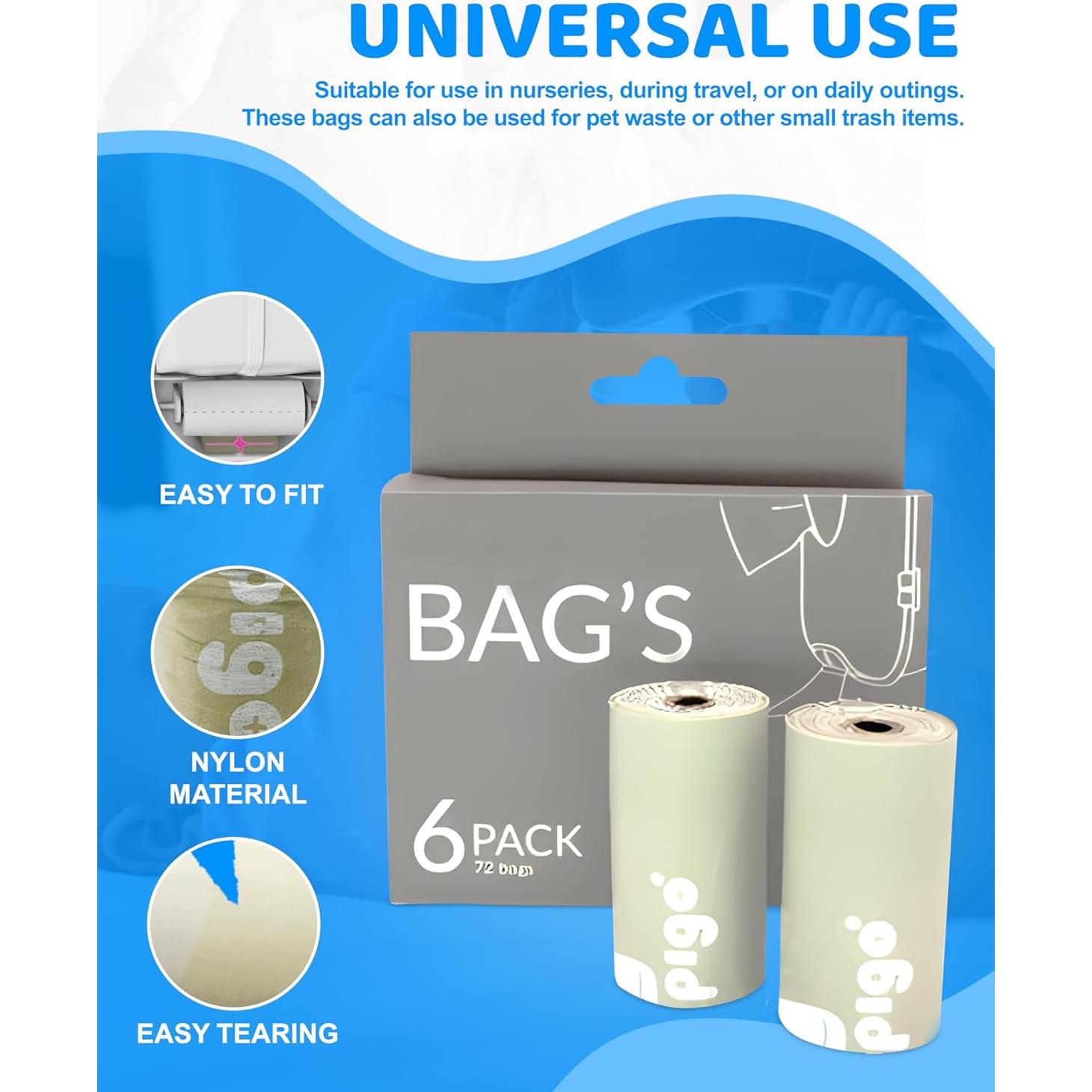 Bolsas Desechables Compostables Keepigo 72 Unidades XL