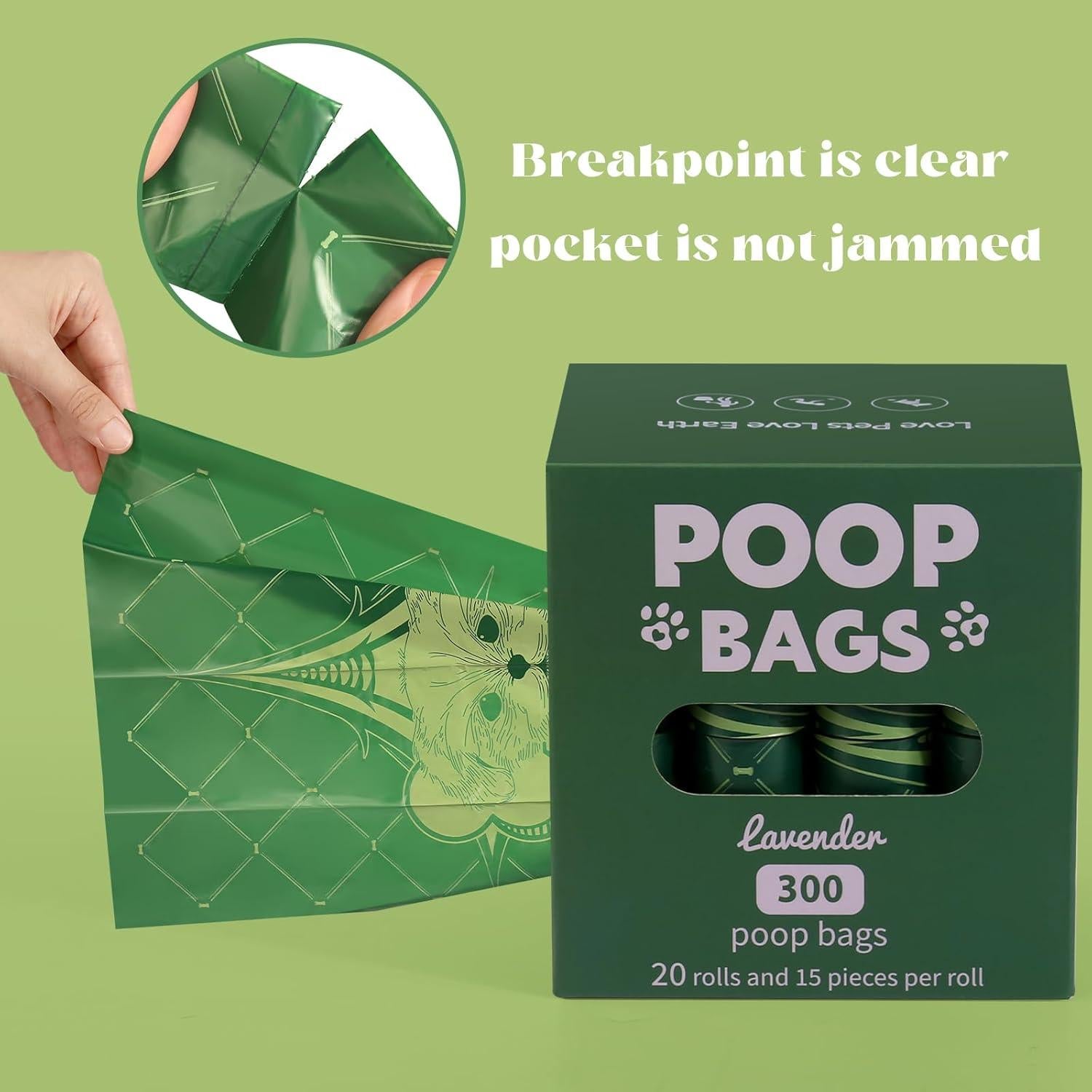 Bolsas de Excremento de Perro Zoramey 300 Unidades Ecológicas