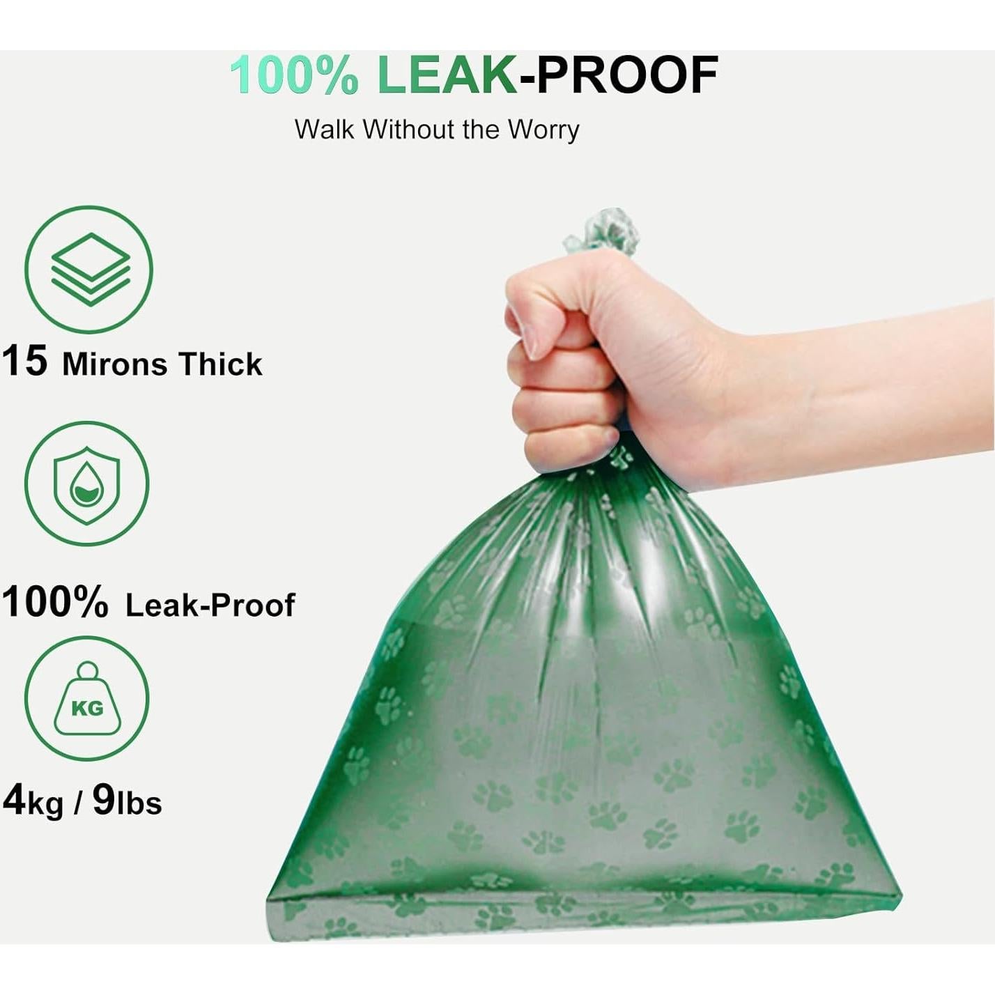 240 Bolsas para Excremento de Perro Tubasion 9x13 cm Aromatizadas