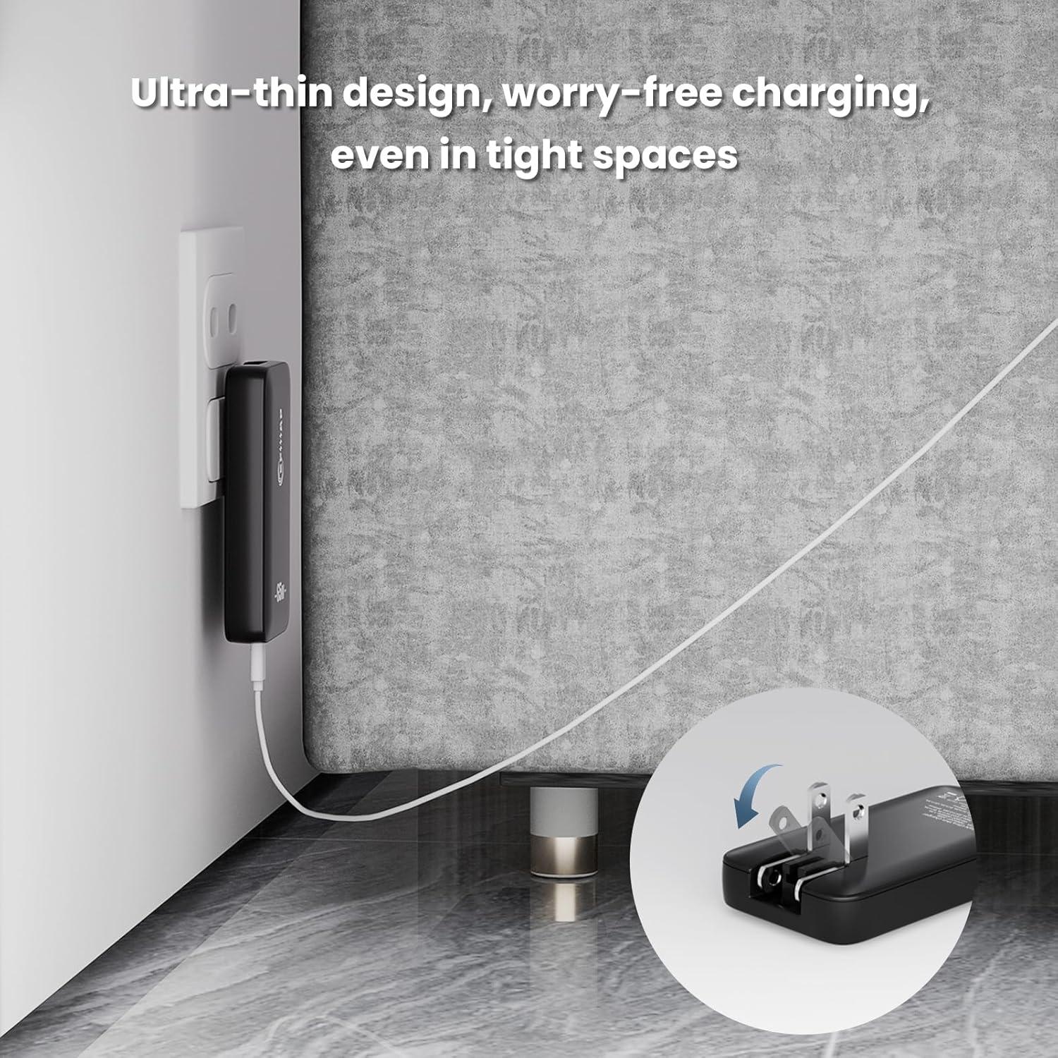 Cargador de pared USB-C 65W EFIIIAP 2 puertos carga rápida