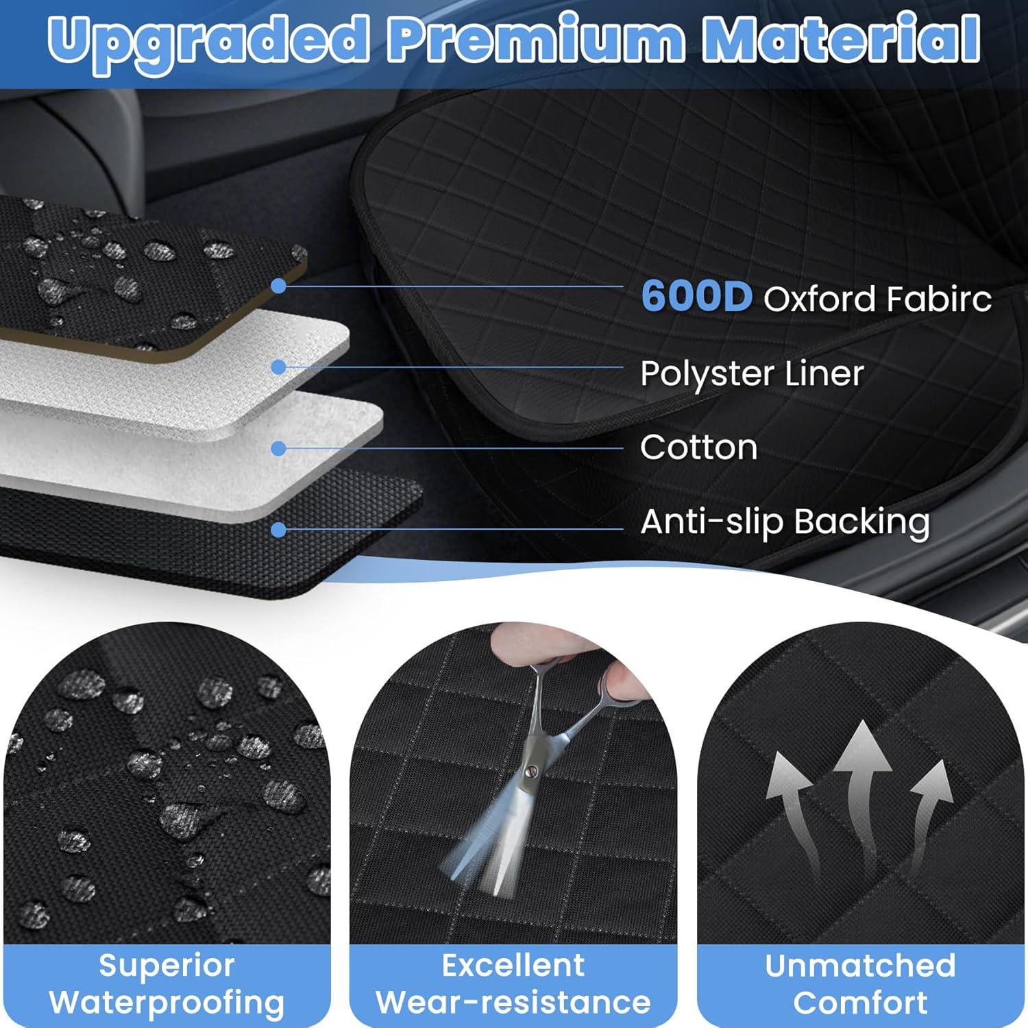 Funda de Asiento Impermeable ELONGRIVER para Perros Negro