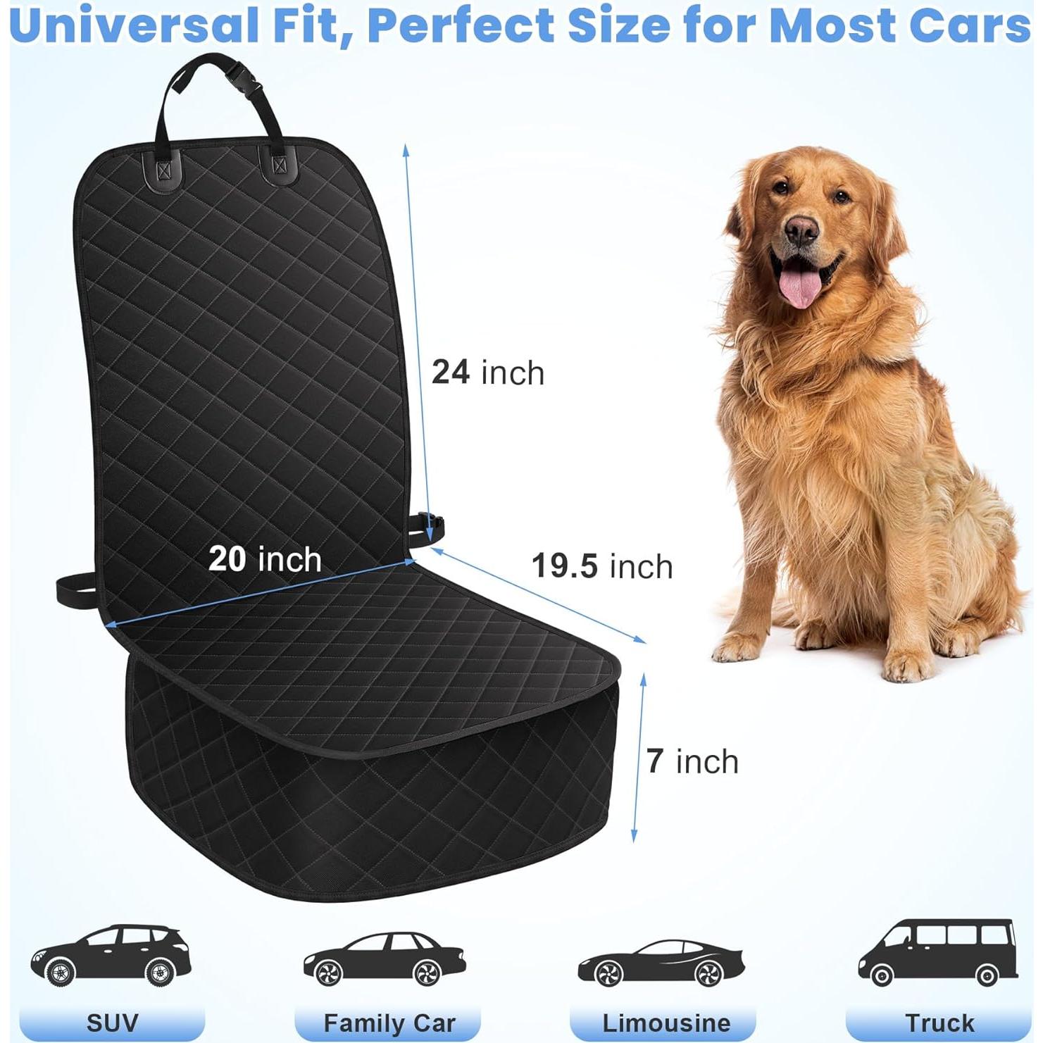 Funda de Asiento Impermeable ELONGRIVER para Perros Negro