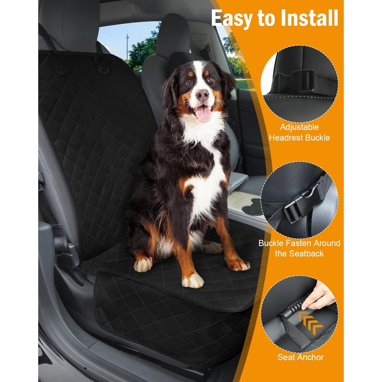 Cubierta de Asiento para Perros Pritent Antideslizante Negra