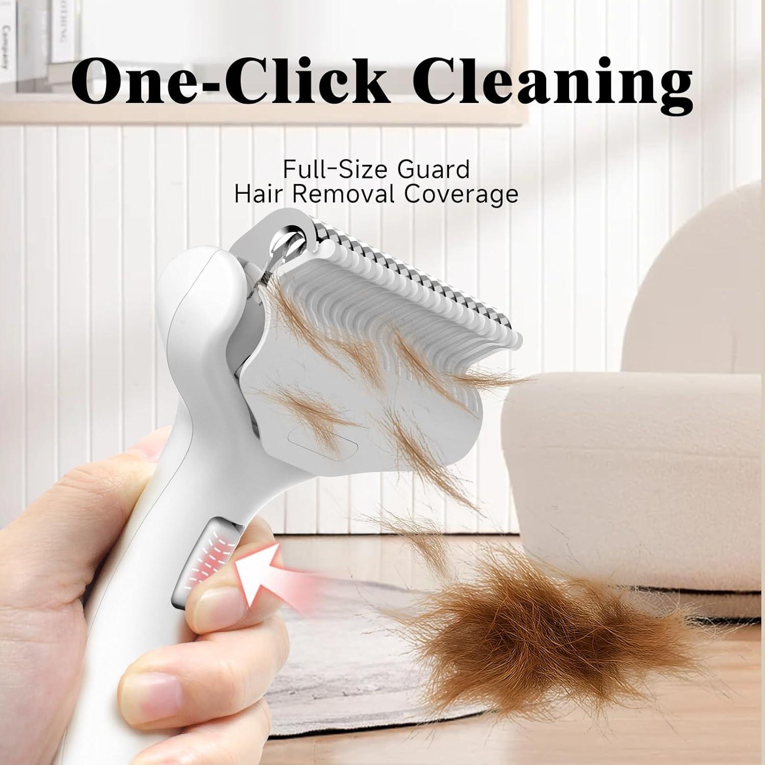 Cepillo Deshedding Profesional VVWVVW para Perros y Gatos - Pelo Largo