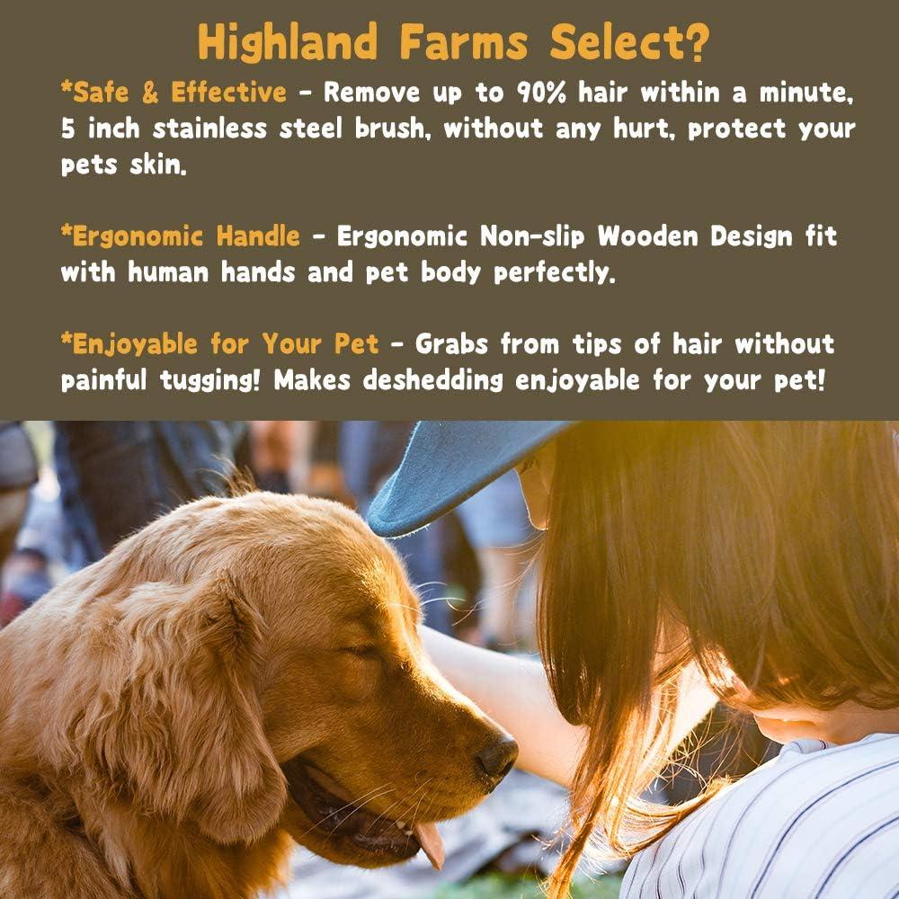 Cepillo deshedding para mascotas Highland Farms 12.7 cm