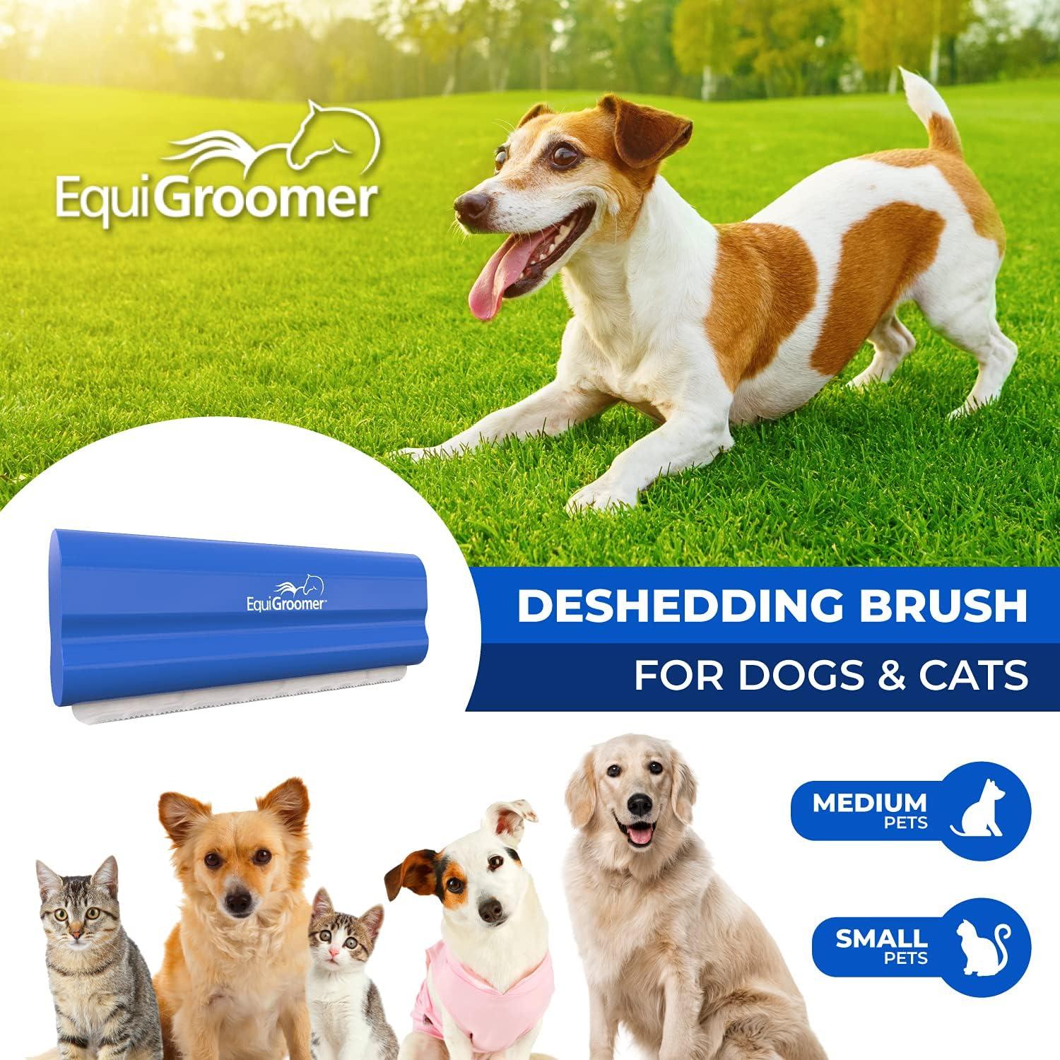 EasyGroomer Cepillo Deshedding Azul para Perros y Gatos 12.7cm